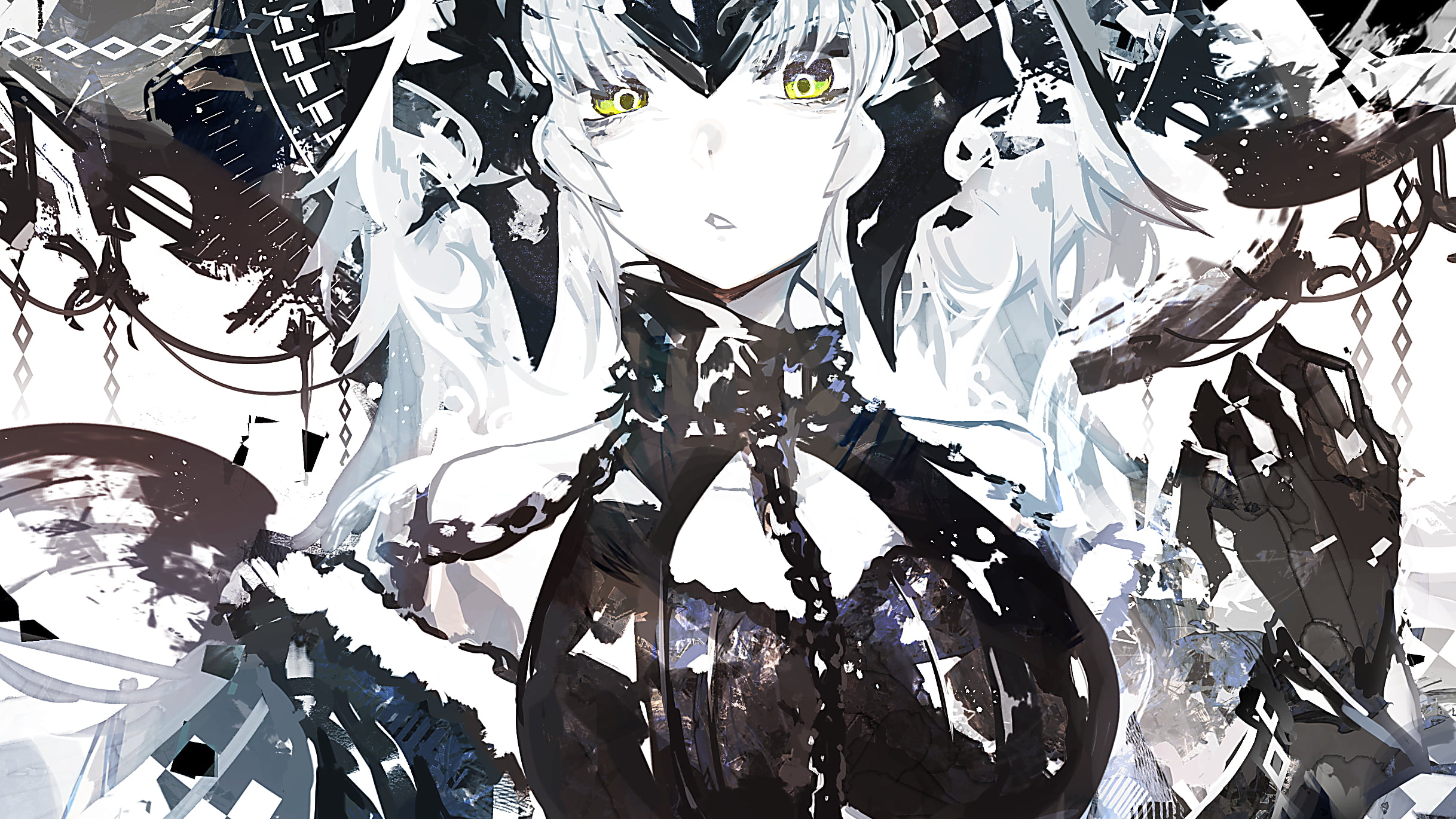 Fate/Grand Order, Yellow Eyes, Fate Series, Jeanne dArc Alter, Avenger (Fate/Grand Order), Girl, 1080P, HD Wallpaper