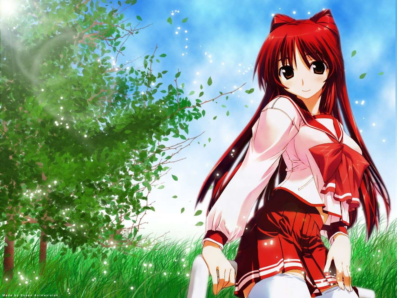 anime, kousaka, 720P, tamaki, Kousaka Tamaki, hd, art, x, maid, redheads, hot, HD Wallpaper