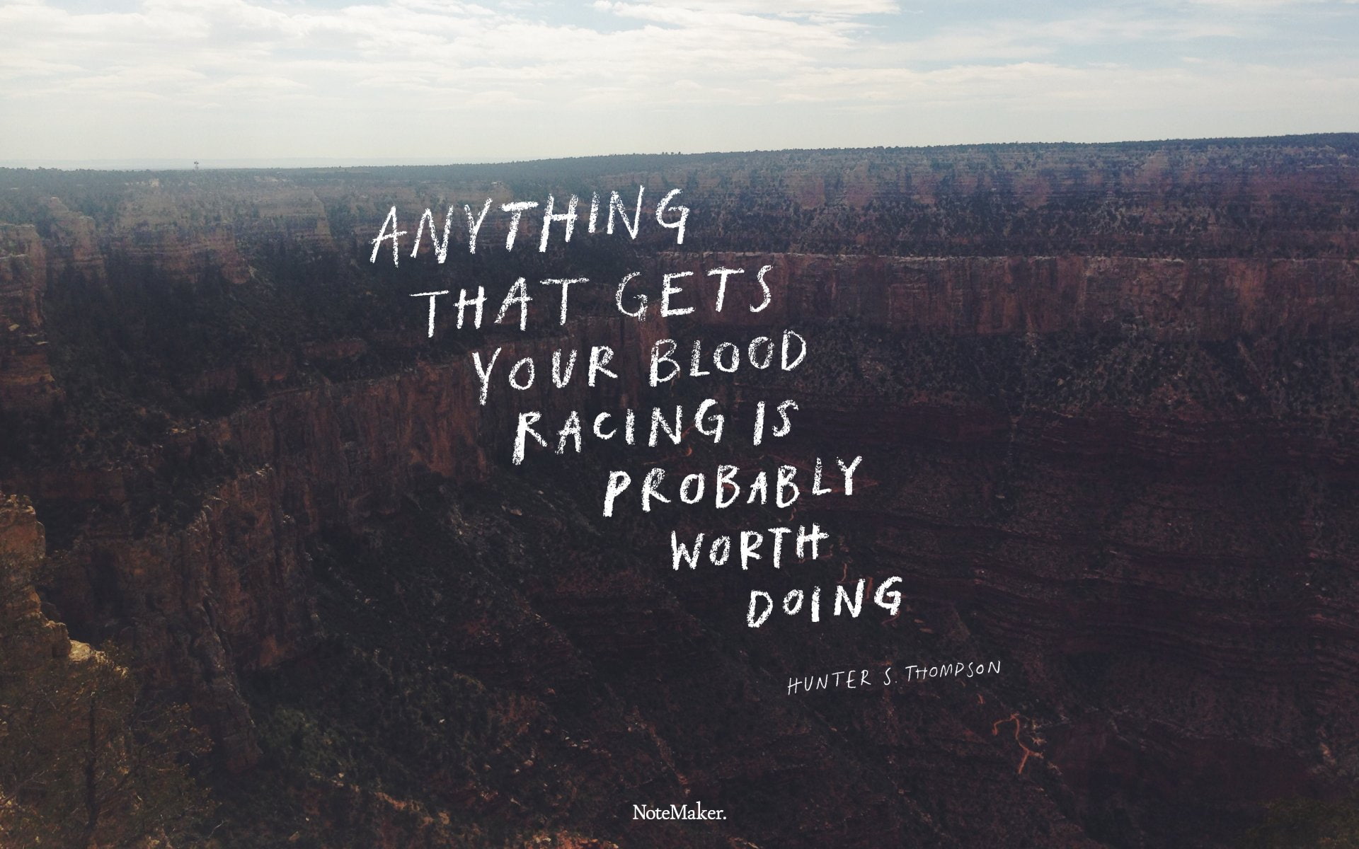 Hunter S. Thompson, Quote, Misc, 1080P, Canyon, HD Wallpaper