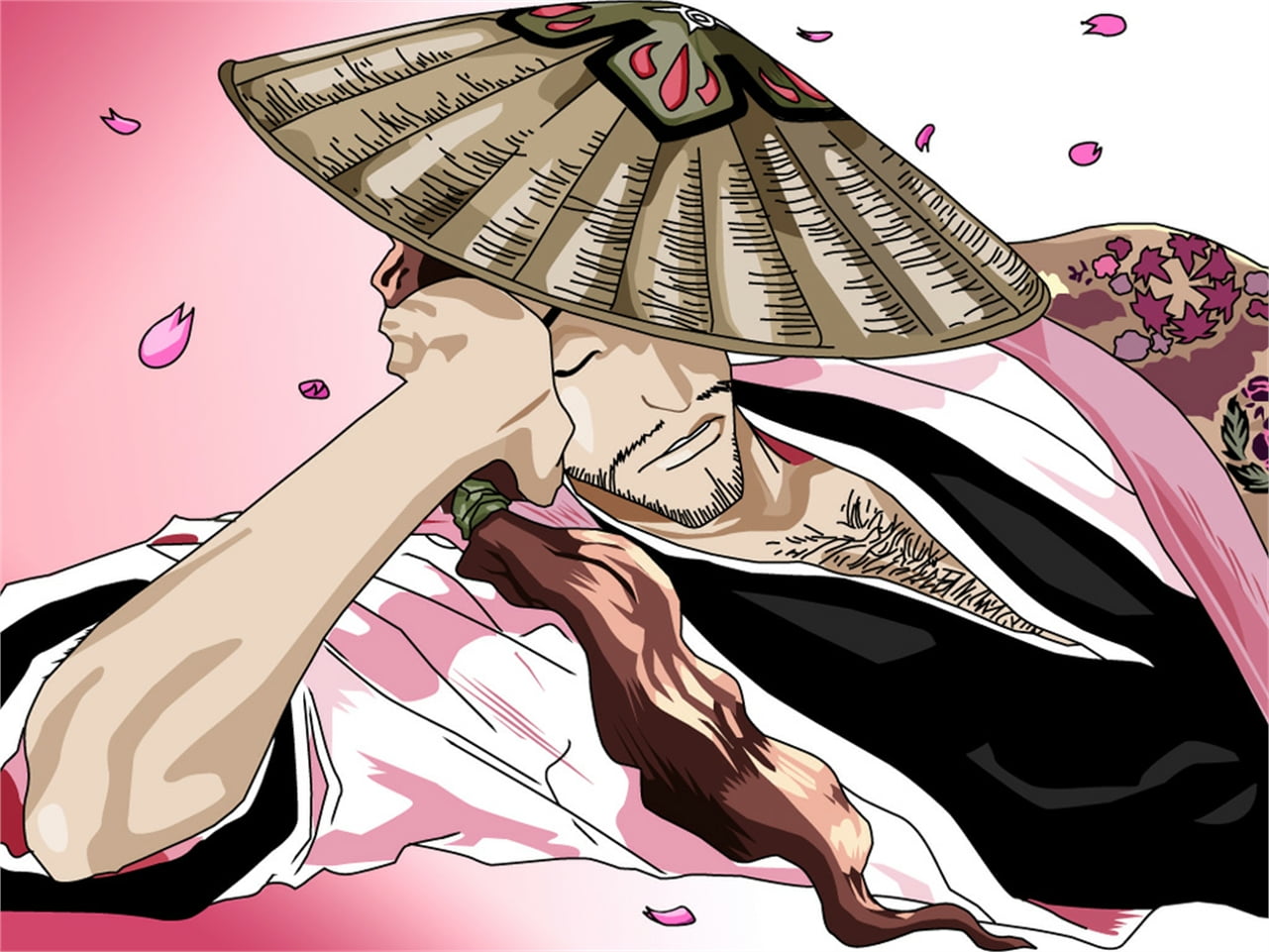 720P, Shunsui Kyōraku, Bleach, HD Wallpaper