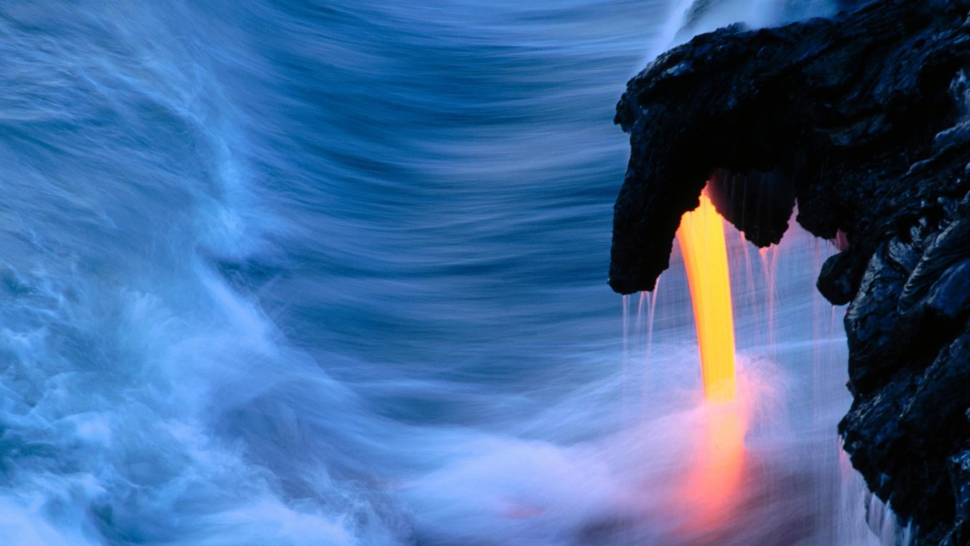 long exposure, hawaii, hawaiian islands, water, rock, ocean, volcano, nature, solid, scenics - nature, motion, no people, blurred motion, beauty in nature, HD Wallpaper