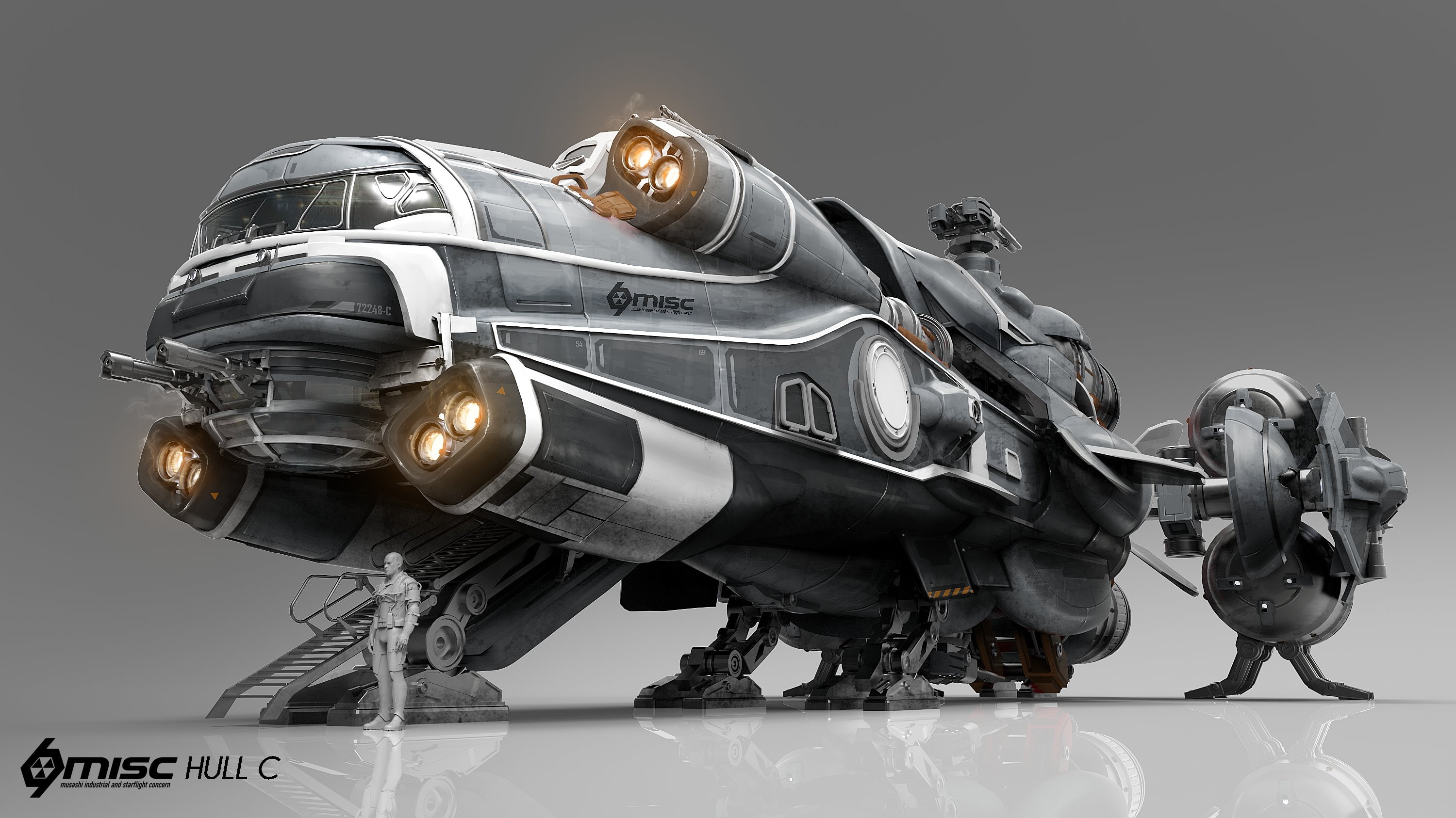 sci, space, sky, mode of transportation, 3000x1687 px, citizen, armed forces, Fighting, no people, shooter, outdoors, action, Star, Futuristic, Tactical, HD Wallpaper