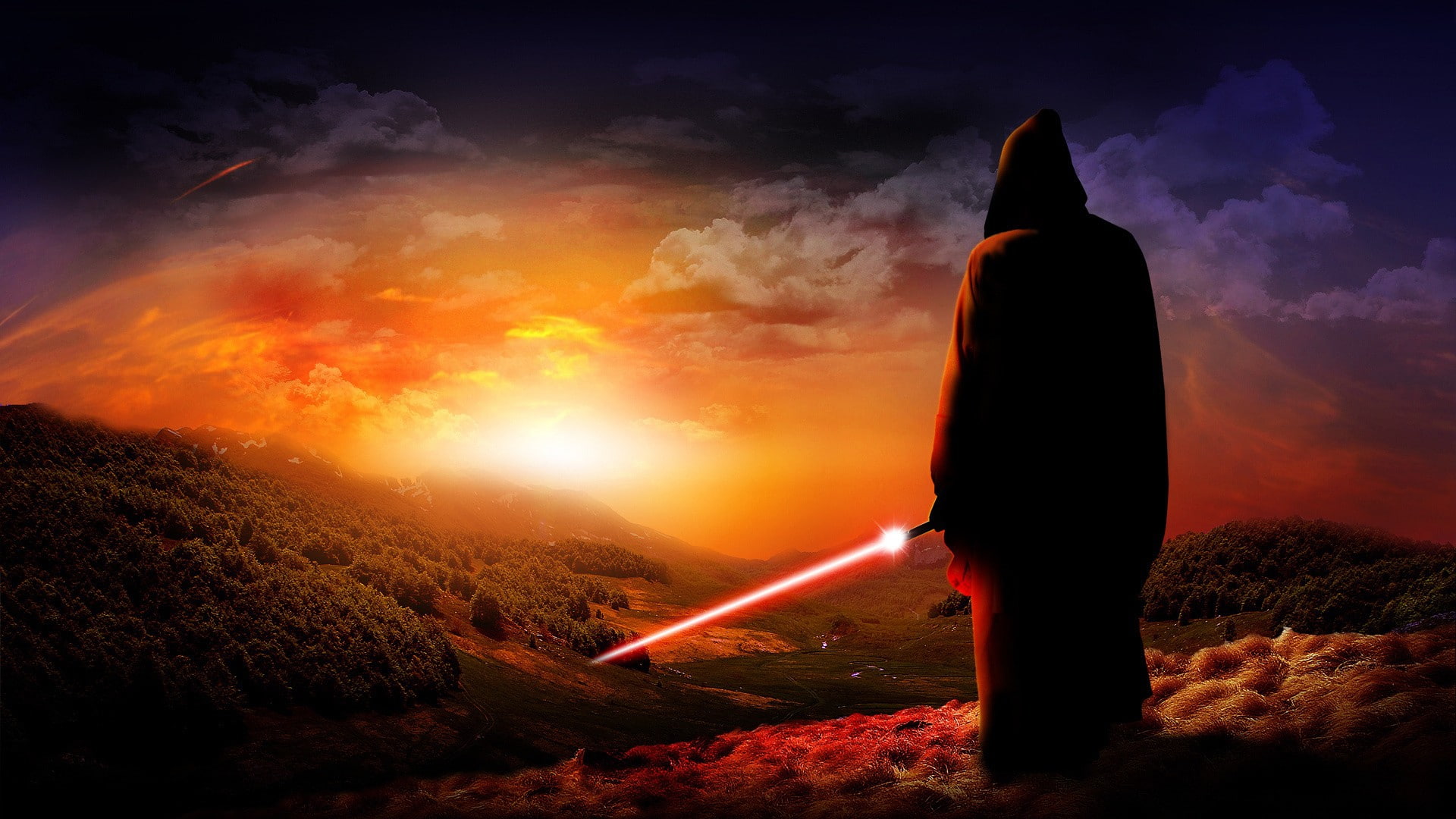 wars, hd, star, 1080P, stars, x, art, Star Wars, space, lightsabers, jedi, sith, HD Wallpaper