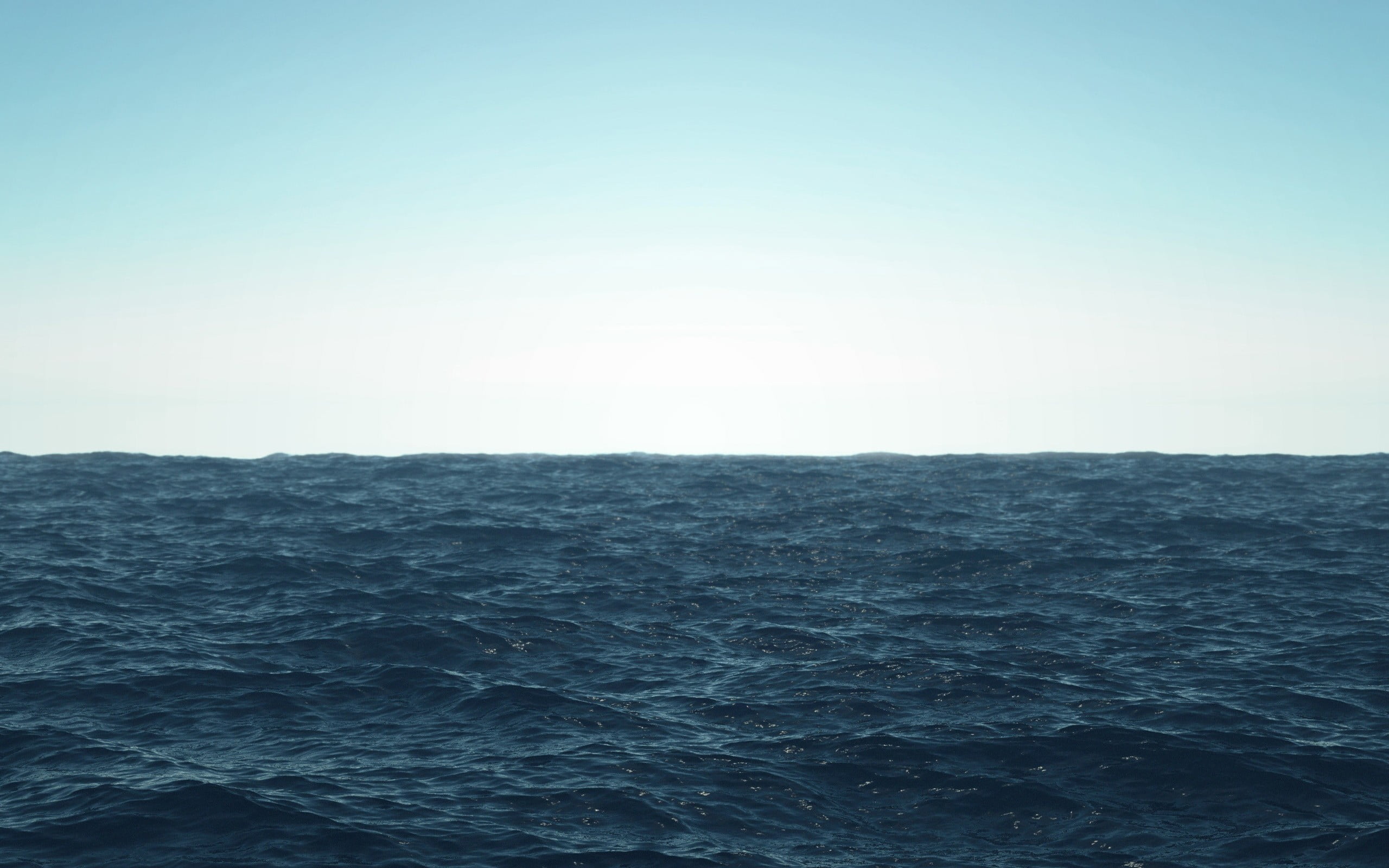 water Surface, horizon Over Water, deep, copy space, water, backgrounds, sunlight, tranquil Scene, weather, rippled, abstract, scenics, non-urban scene, HD Wallpaper