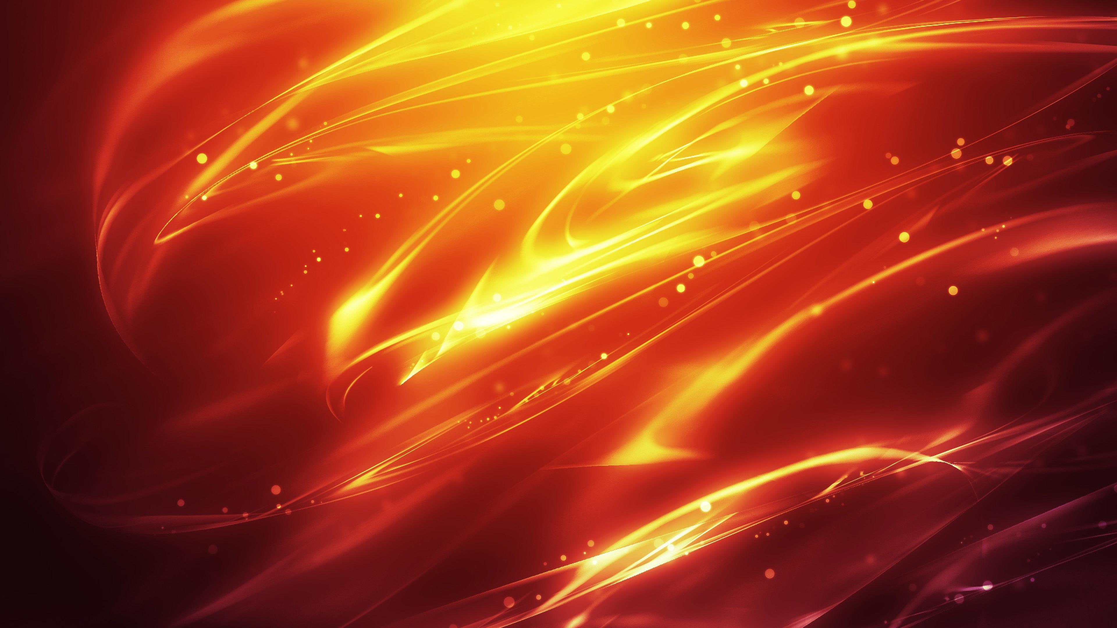 4K, reflection, orange, abstrakt, graphic, yellow, flame, fire, flamme, heat, HD Wallpaper
