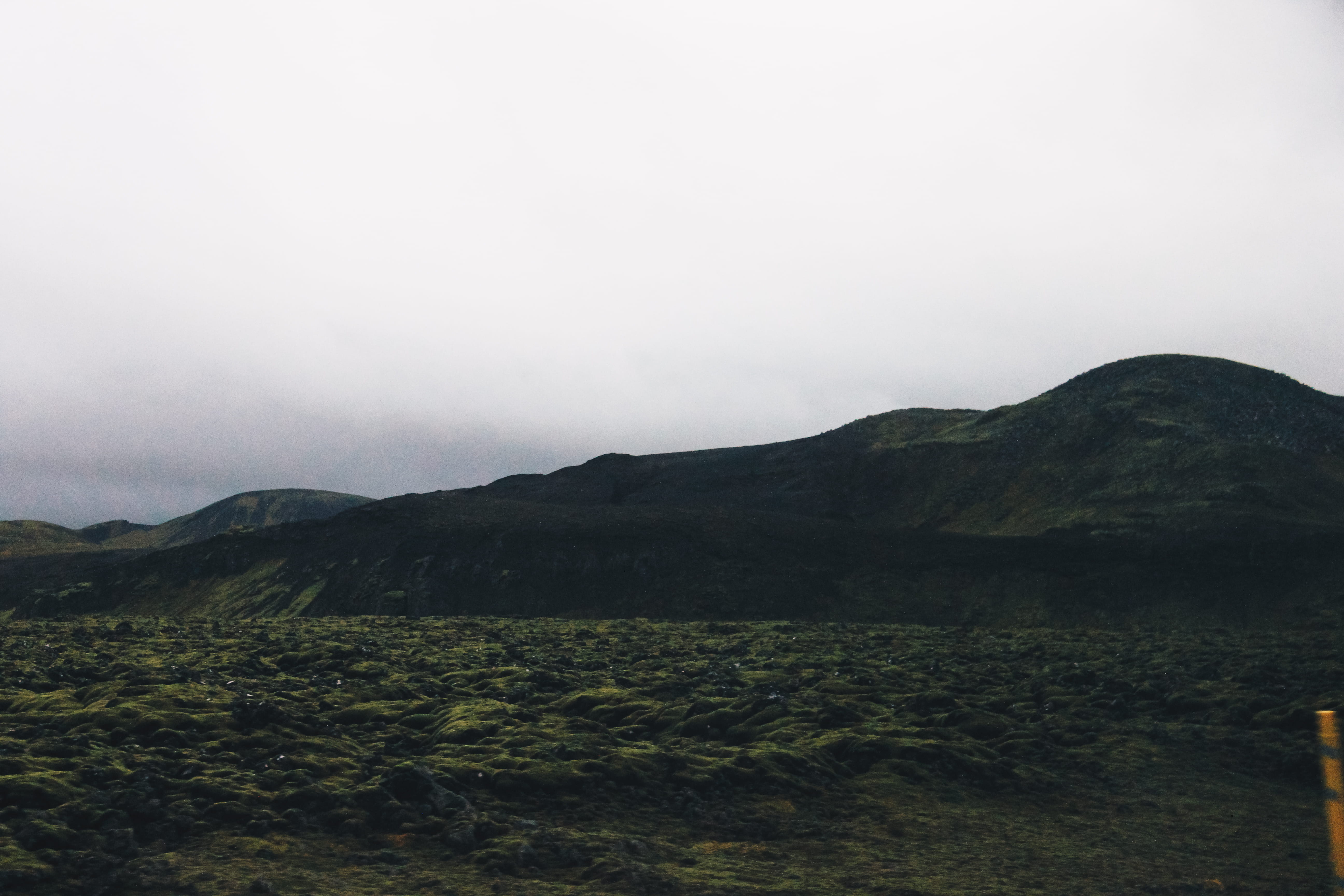 sky, fog, mountain range, tranquil scene, beauty in nature, autumn, day, field, outdoors, lava, reykjavik, no people, remote, copy space, nature, scenics - nature, HD Wallpaper