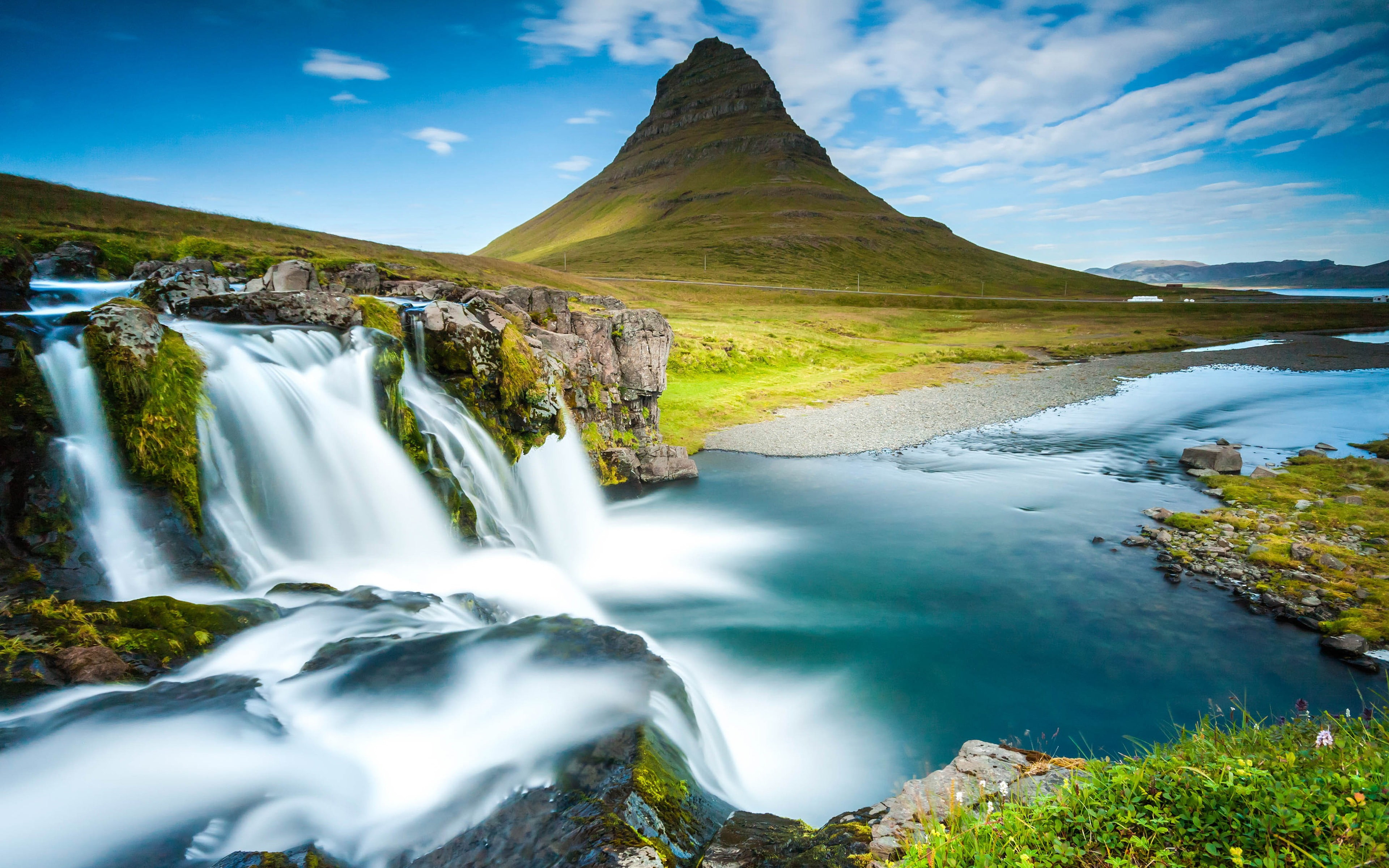 no people, tranquility, iceland, mountain, tranquil scene, outdoors, photography, nature, time, rock, environment, motion, waterfalls, long exposure, land, HD Wallpaper