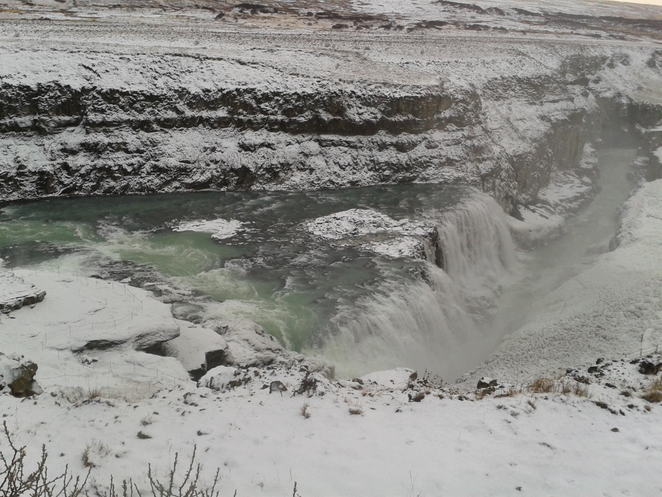 near, island, gullfoss, body, waterfalls, wasserfall, iceland, icel, nature and landscapes, water, 2K, HD Wallpaper