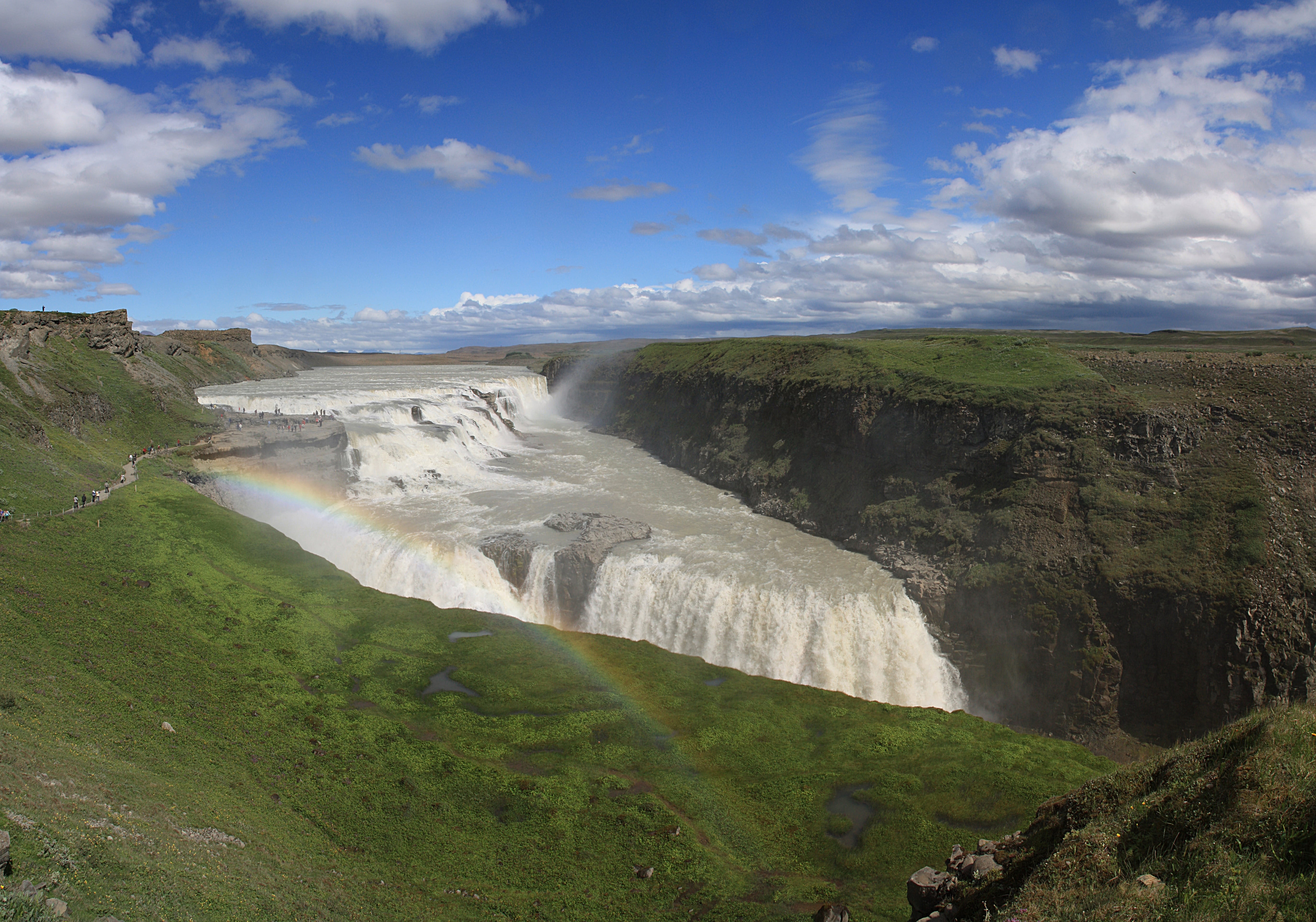 environment, huge, flowing, outdoors, force of nature, cascade, travel destinations, majestic, no people, day, waterfall, cloud - sky, plant, 5K, landscape, HD Wallpaper