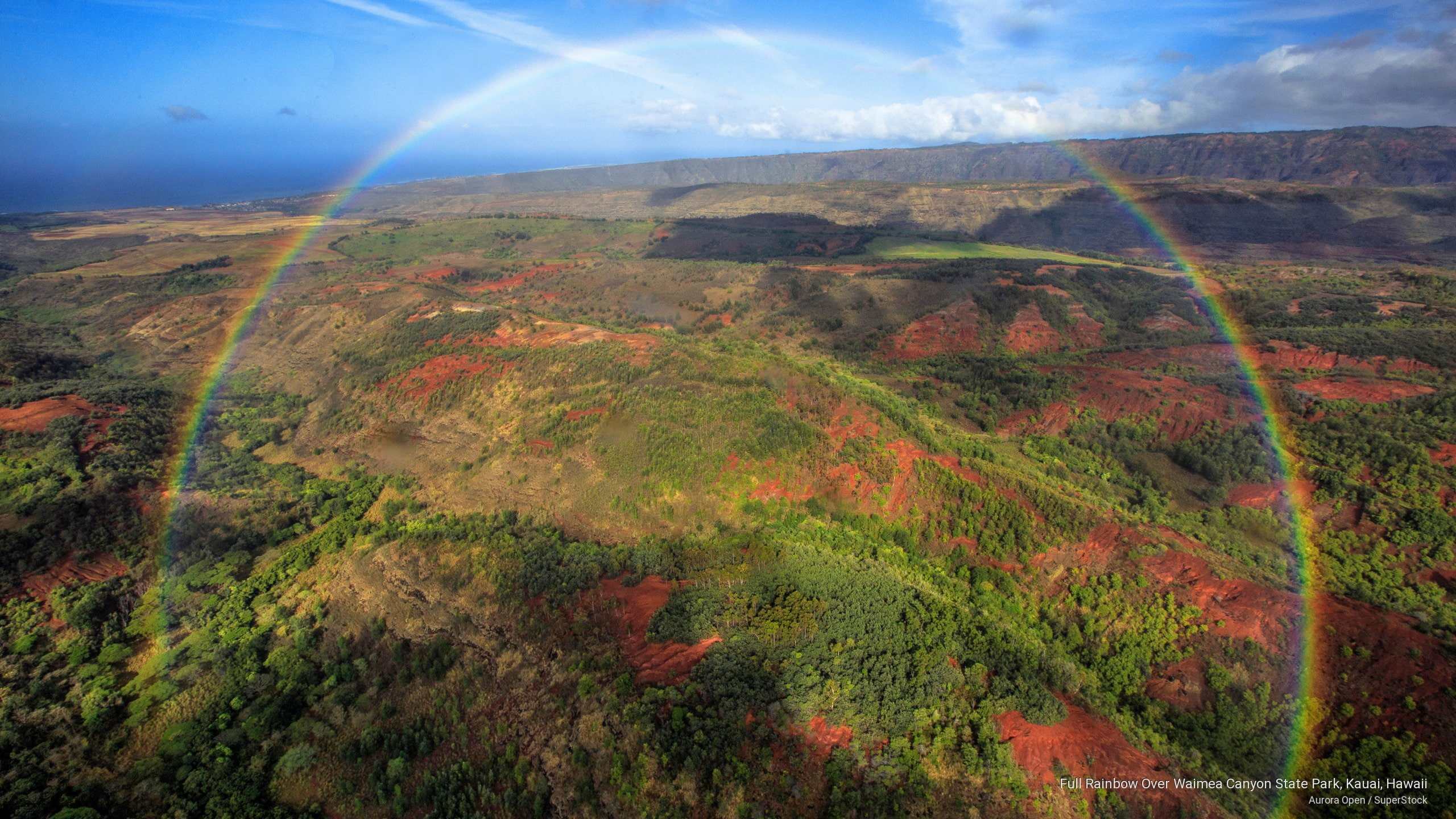 rainbow, park, waimea, Weather, state, full, kauai, hawaii, 2K, canyon, HD Wallpaper