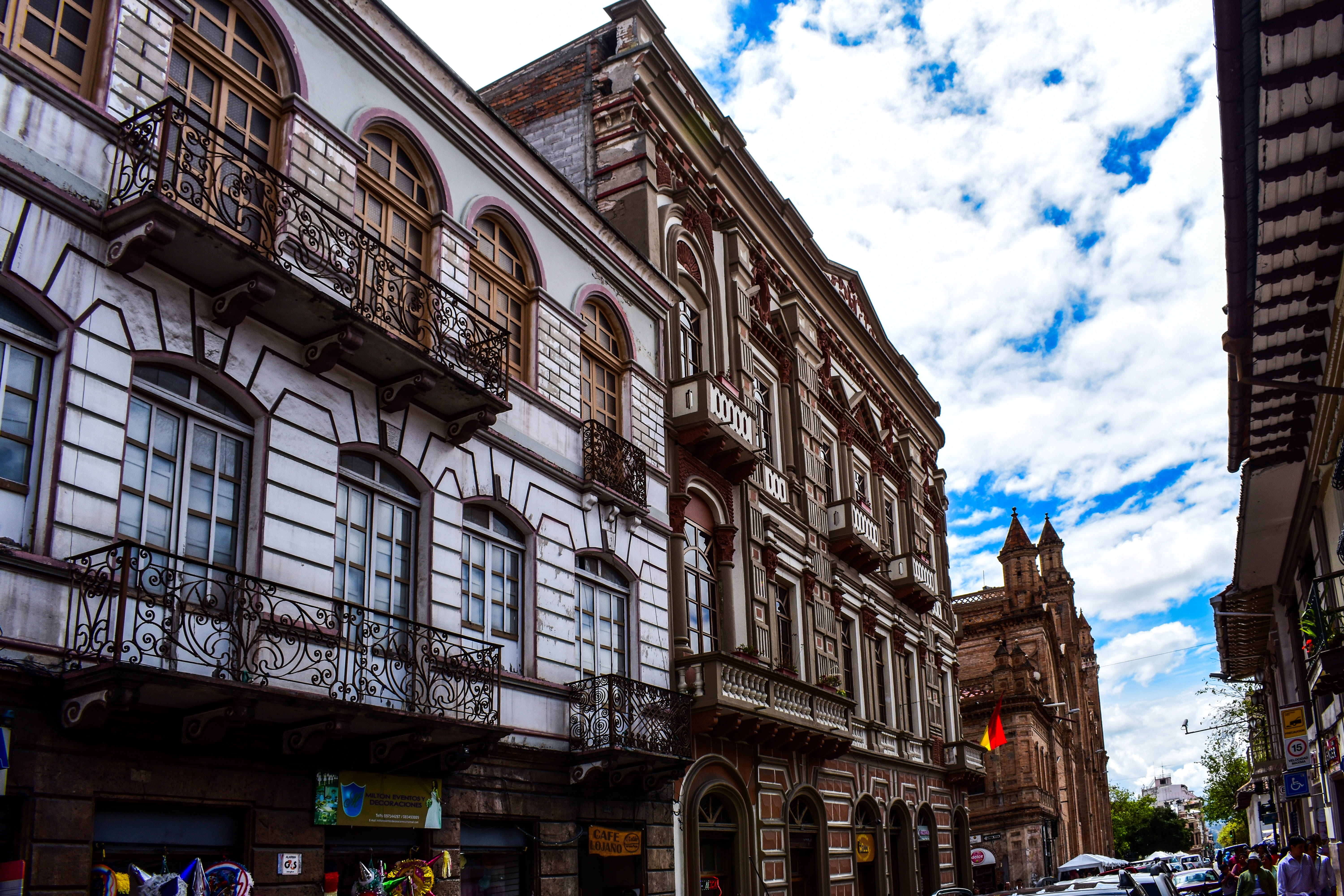 day, nature, window, low angle view, residential district, tourism, the past, sky, 5K, history, building, cuenca ecuador, ornate, travel, cloud - sky, HD Wallpaper