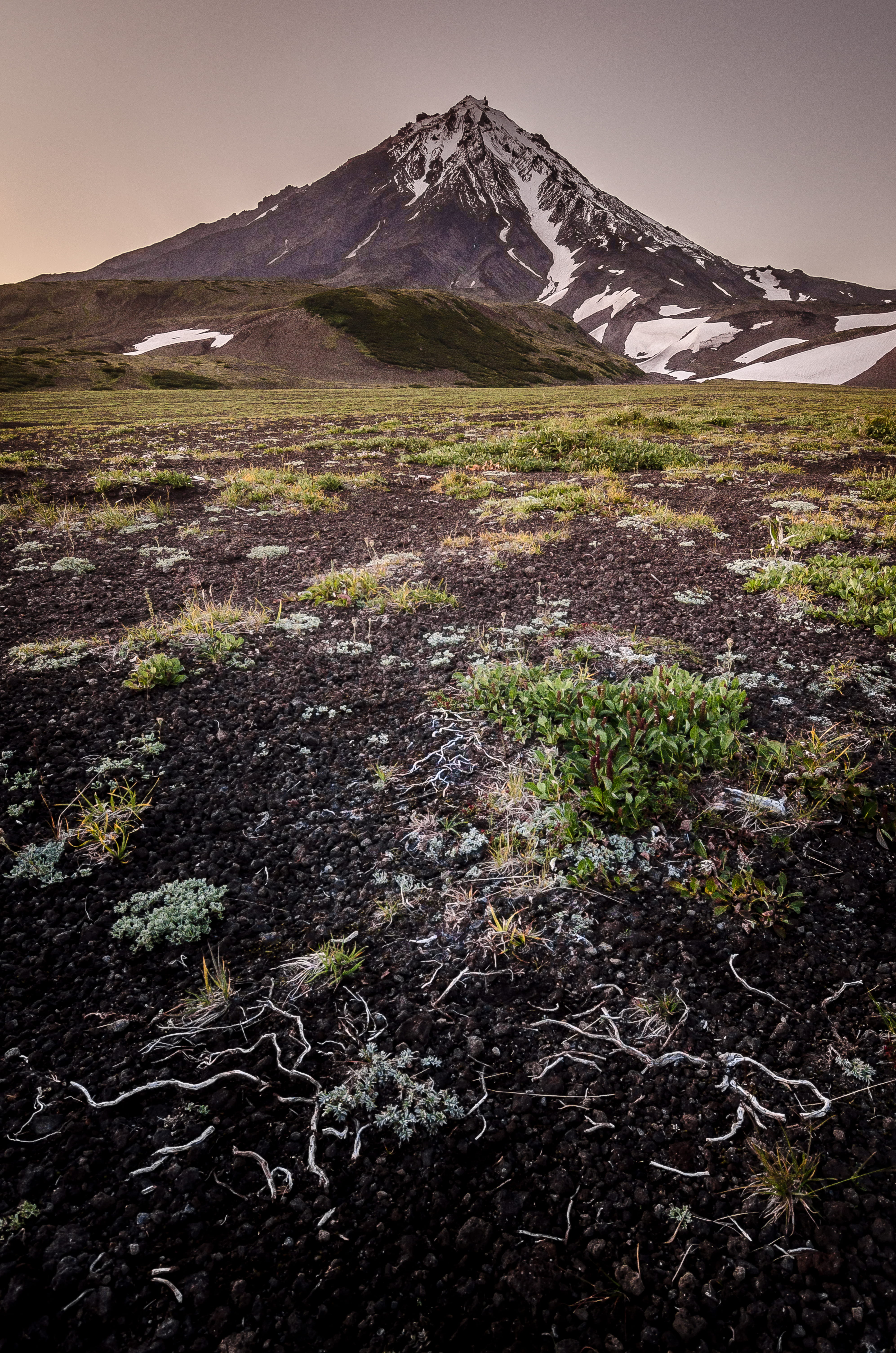 scenery, scenics - nature, tranquility, 5K, kamchatka peninsula, plant, environment, landscape, land, russia, mountain peak, beauty in nature, bush, cold temperature, Phone HD Wallpaper