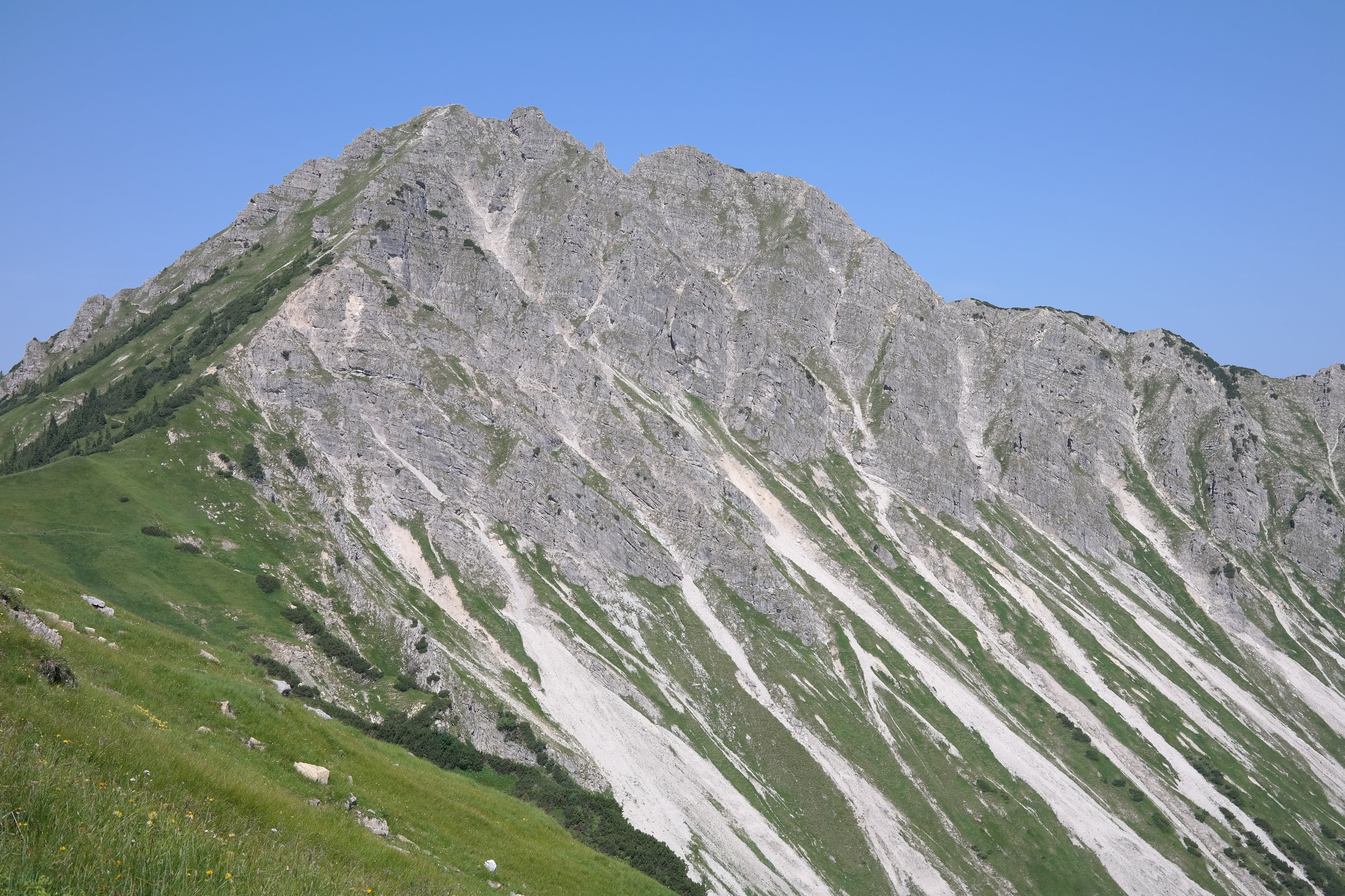 ponten, mountains, scenics - nature, travel destinations, mountain, summer, plant, day, mountain range, grass, allgäu alps, tranquility, non-urban scene, HD Wallpaper