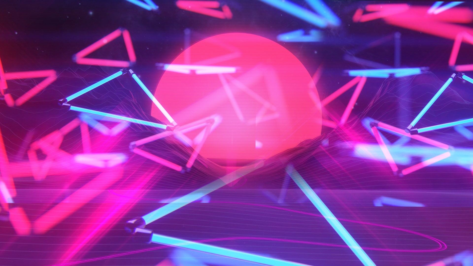 synthwave, Colorful, 1080P, 1980s, Colourfull, HD Wallpaper