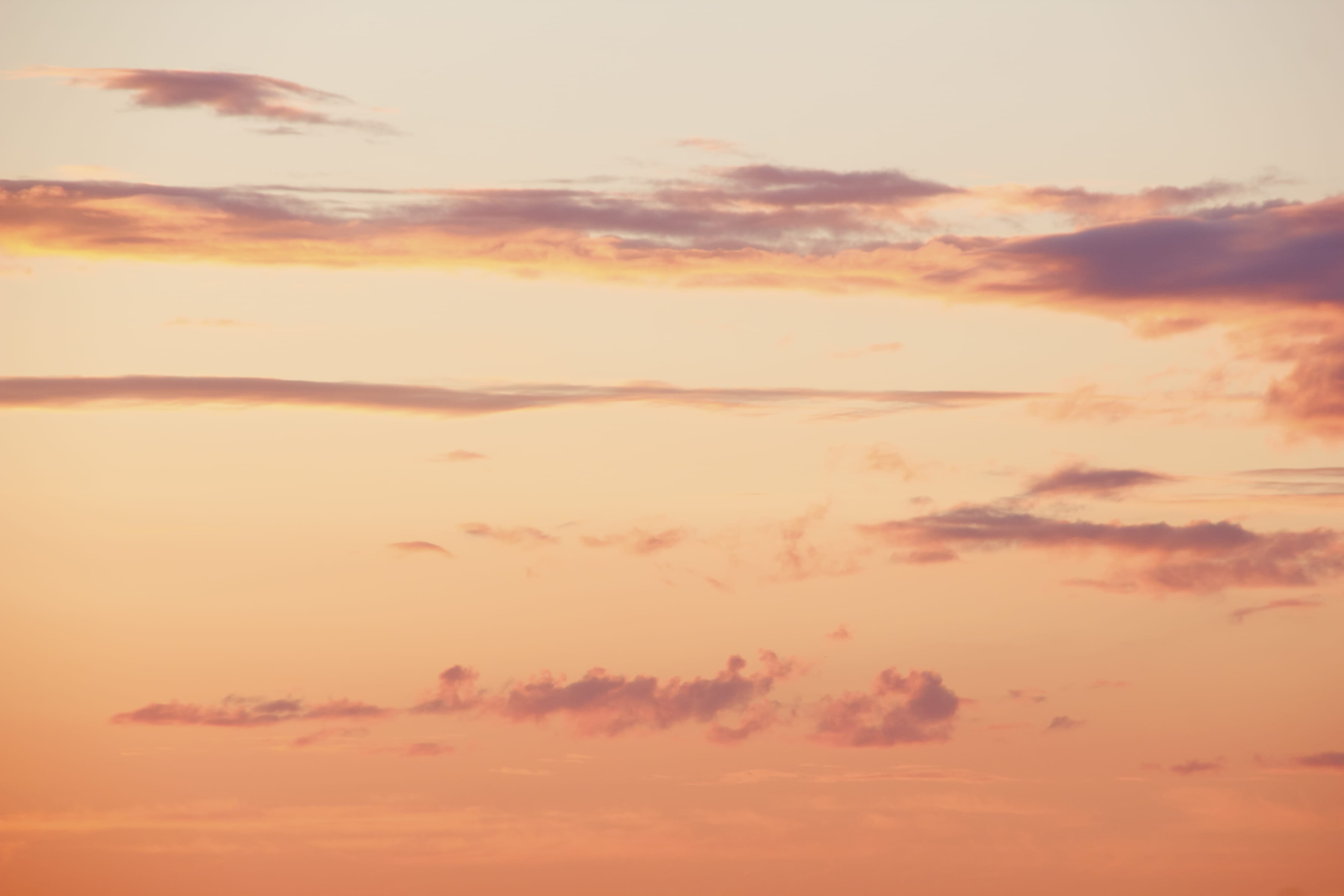 colourfull, beauty in nature, no people, orange color, tranquil scene, evening, sunset, backgrounds, outdoors, awe, cloud - sky, orange, sky, 2K, tranquility, HD Wallpaper