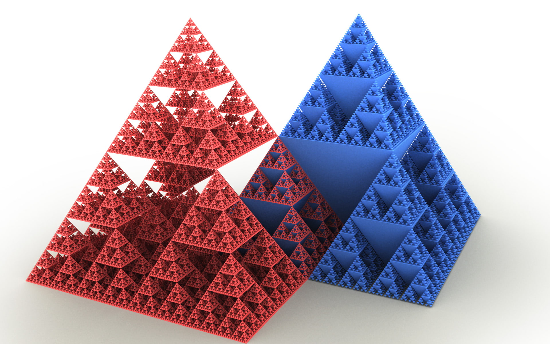 creativity, no people, pattern, high angle view, triangle shape, Colourfull, indoors, white background, decoration, paper, red, pyramid, blue, design, christmas, HD Wallpaper