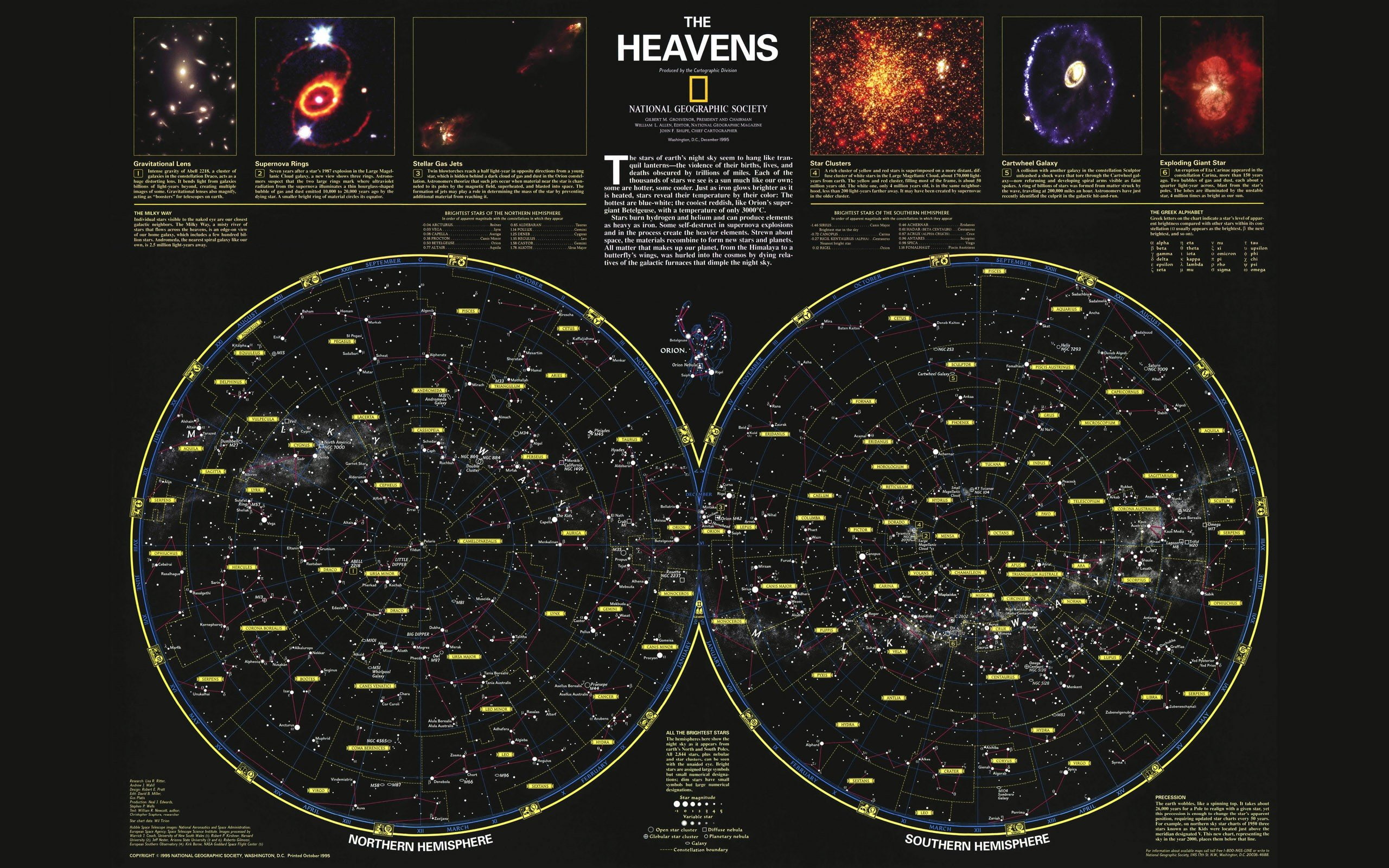 Star Map, 2K, National Geographic, HD Wallpaper