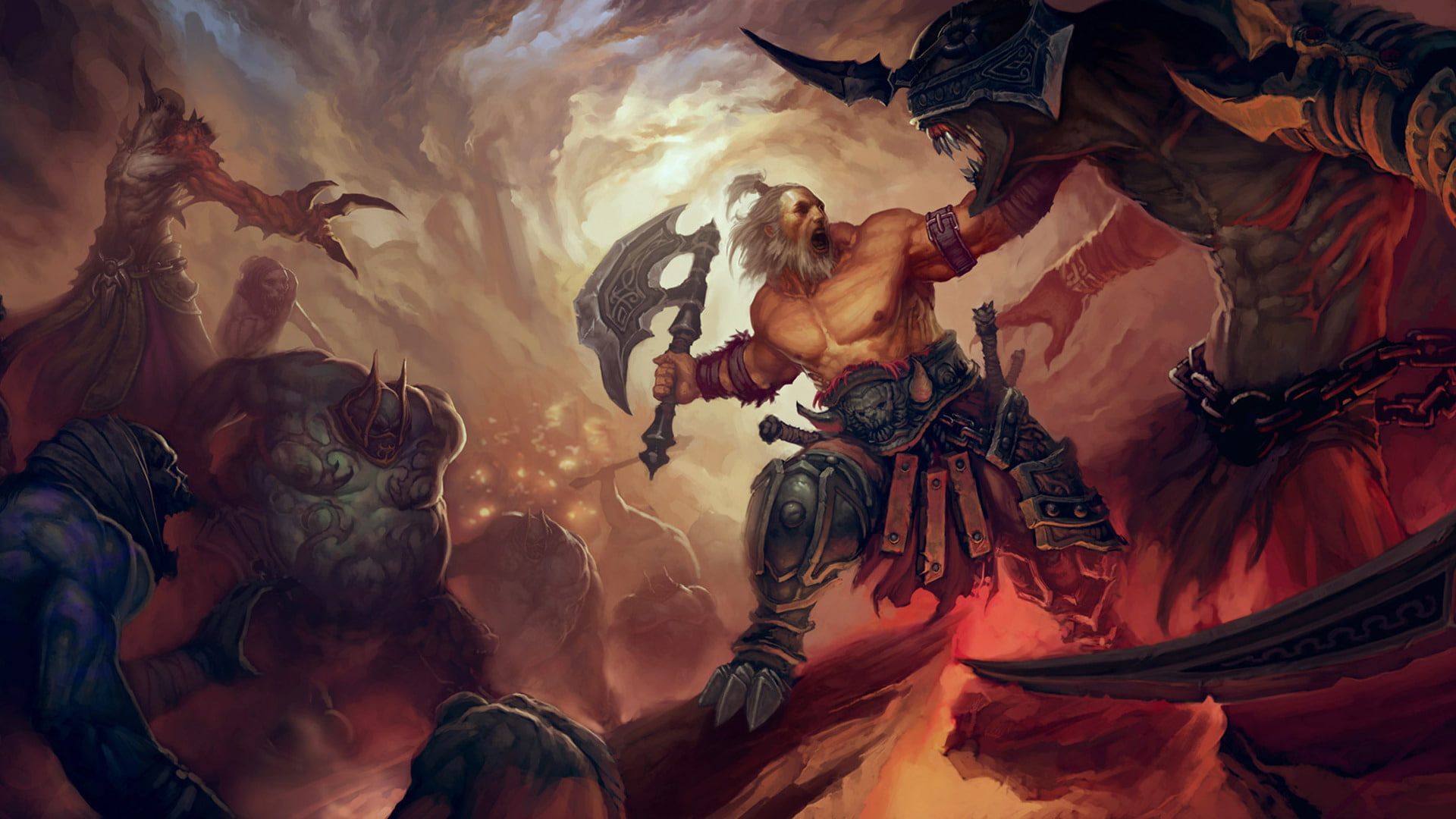 diablo, barbarian, iii, 1080P, games, HD Wallpaper