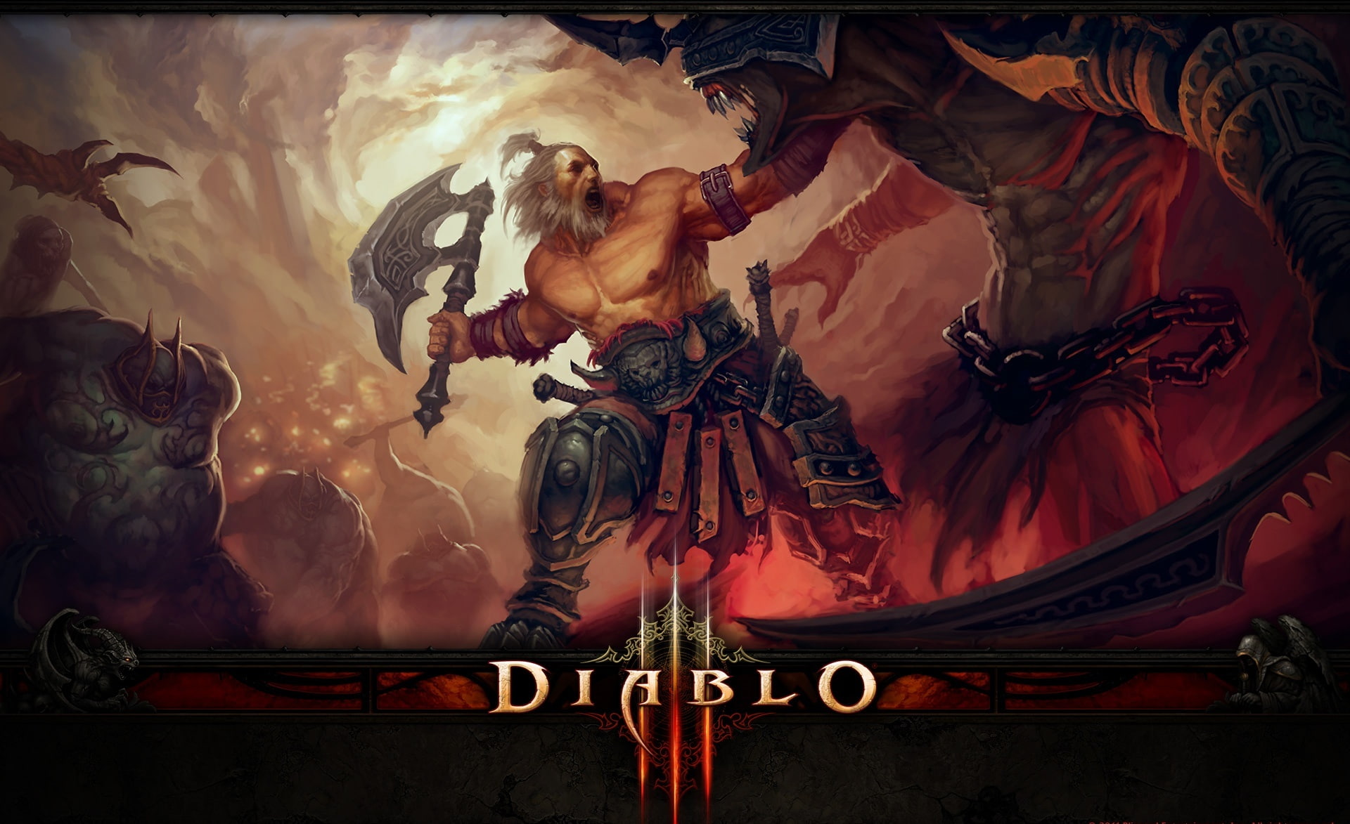  creativity, the past, architecture, domestic animals, art and craft, diablo 3, 2012, no people, 1080P, Diablo, diablo iii, iii, representation, HD Wallpaper
