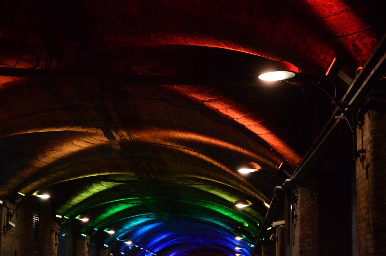 Leeds, tunnel, Colourfull, 720P, Lights, Light Bulb, HD Wallpaper