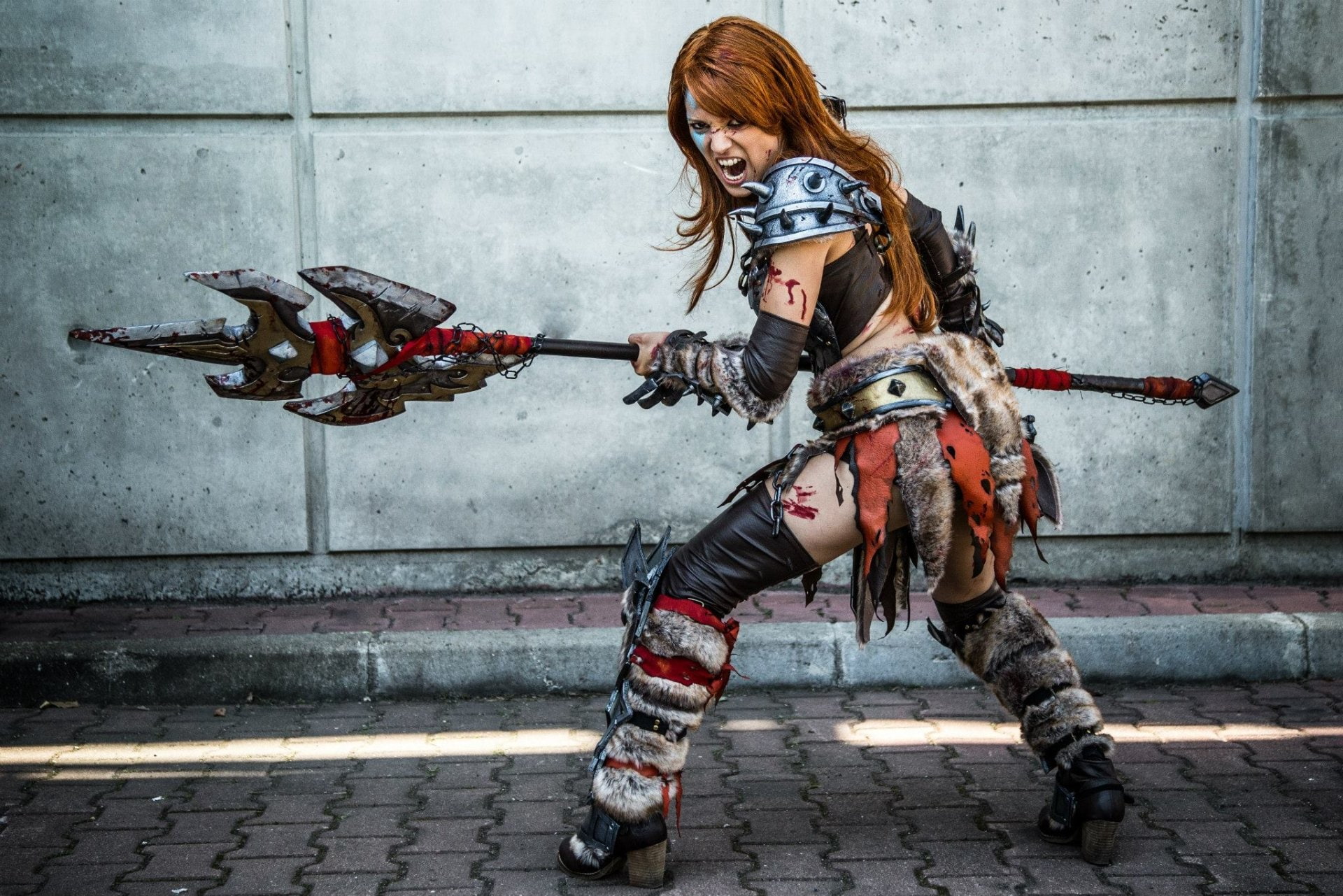 Barbarian (Diablo III), 1080P, Cosplay, Diablo III, Women, HD Wallpaper