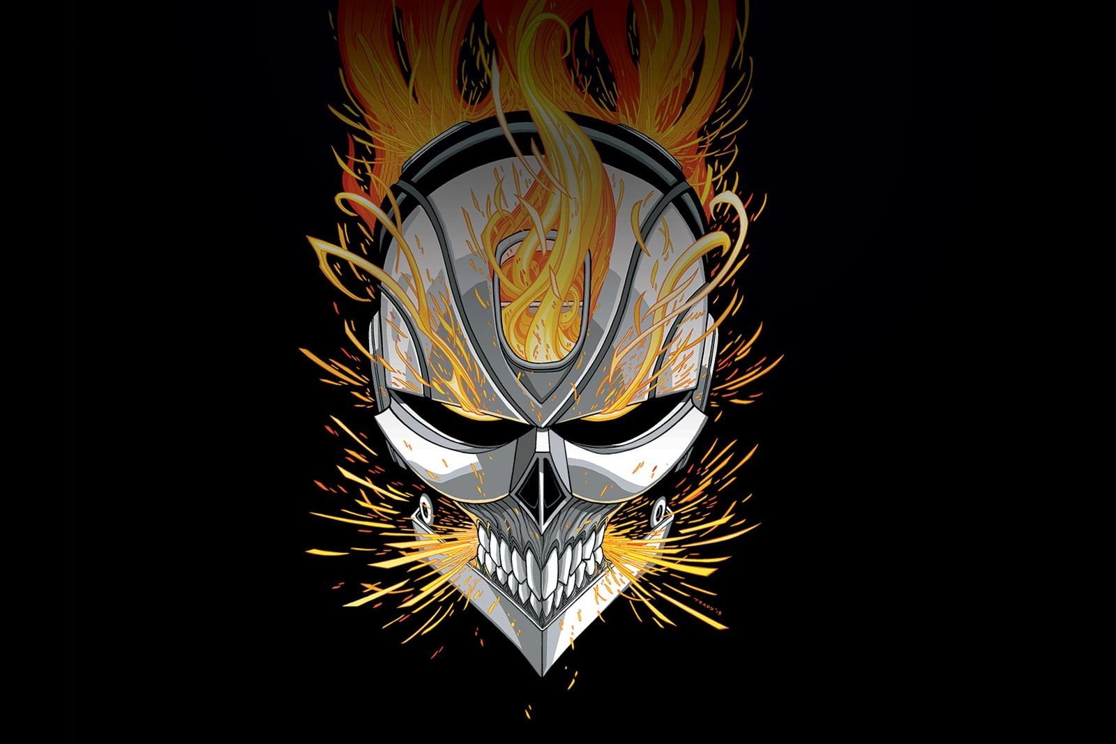 indoors, low angle view, pattern, cut out, Eli Morrow, studio shot, All-New Ghost Rider, multi colored, Robbie Reyes, no people, craft, creativity, water, HD Wallpaper