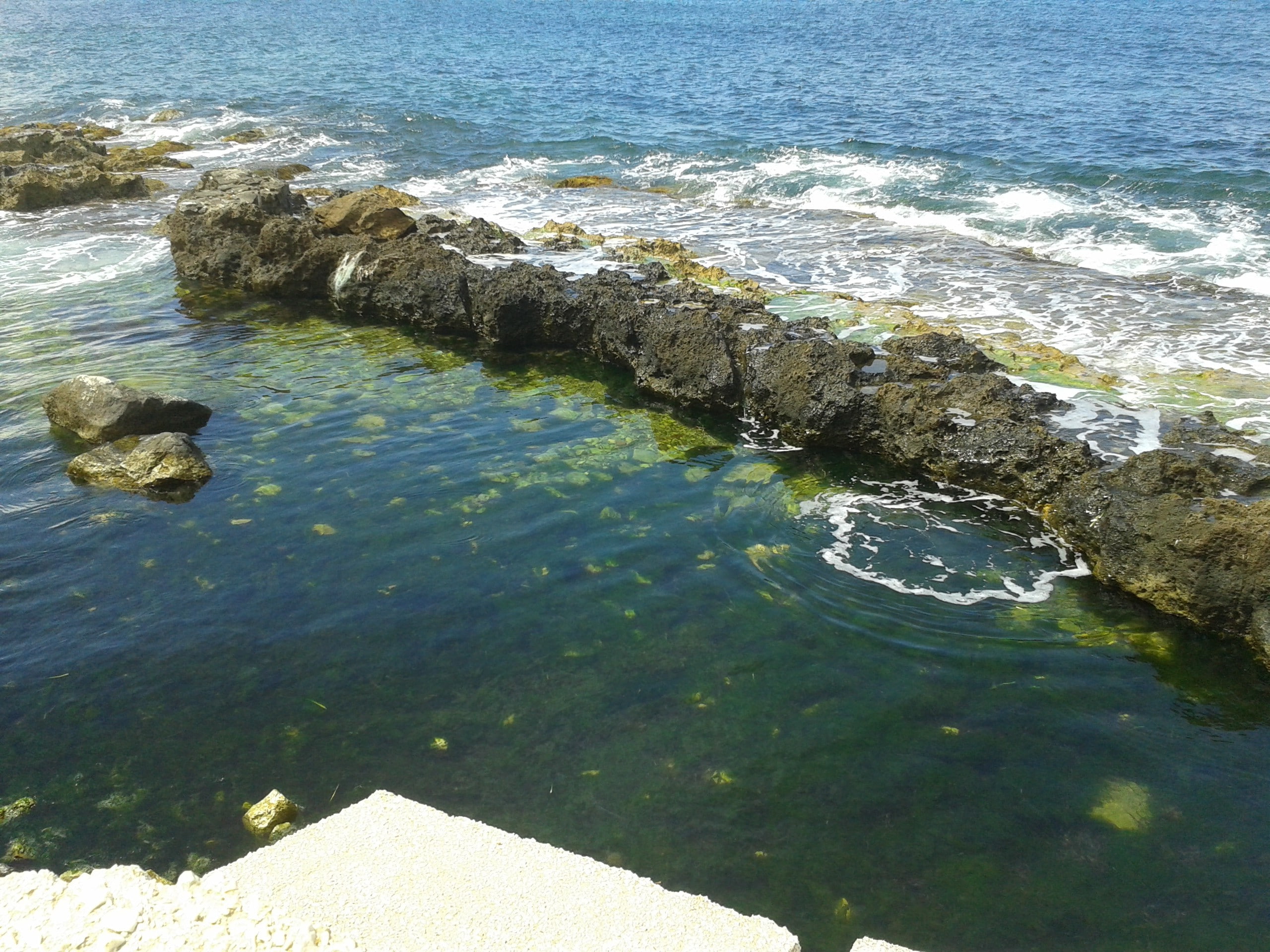 sunlight, beauty in nature, sea, rock - object, rock, high angle view, solid, wave, waterfront, scenics - nature, tranquility, trapani sea italy sicily, HD Wallpaper