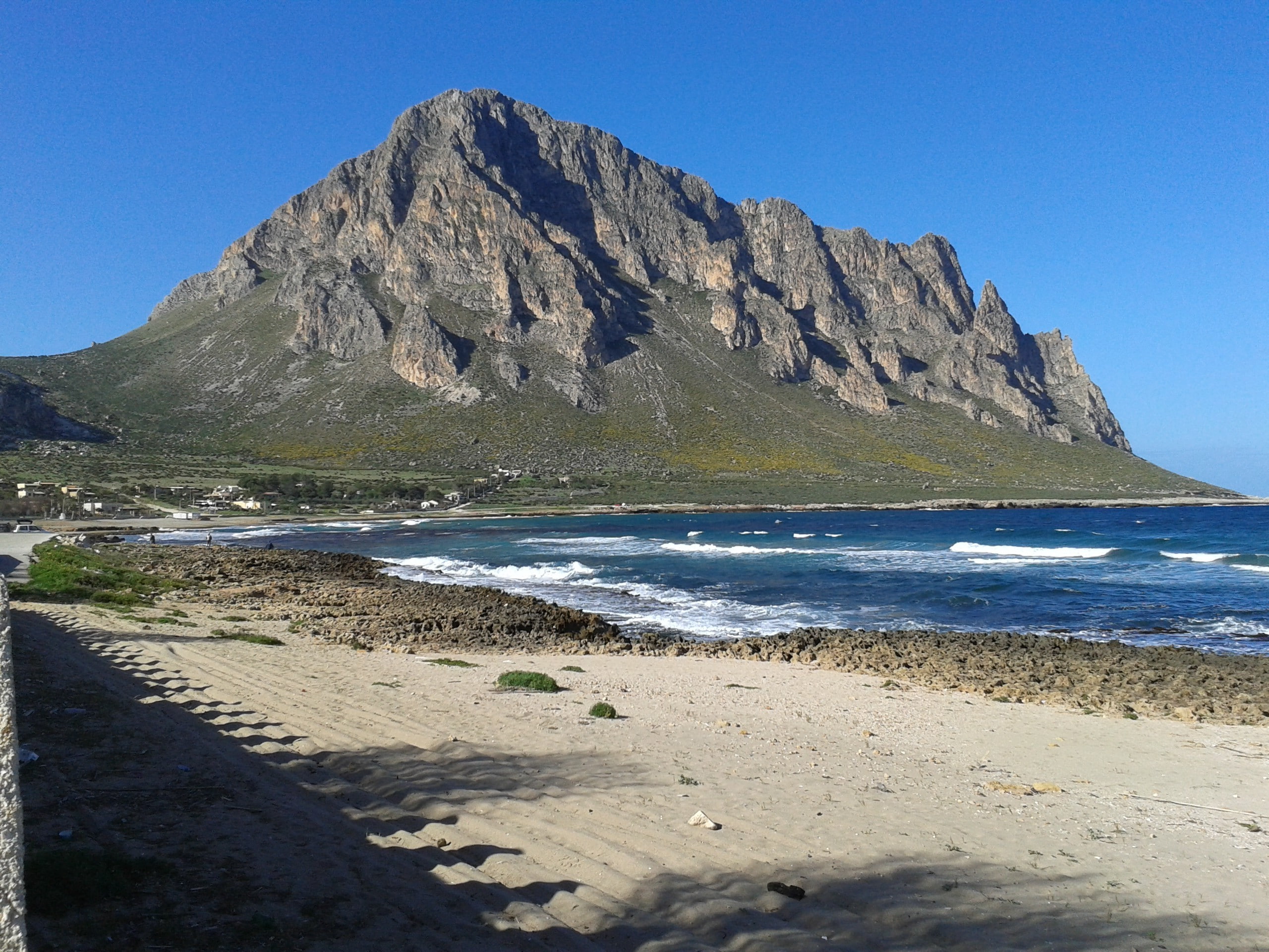 Monte Cofano, Mountain Pass, Trapani, 2K, sea, Sicily, Italy, HD Wallpaper
