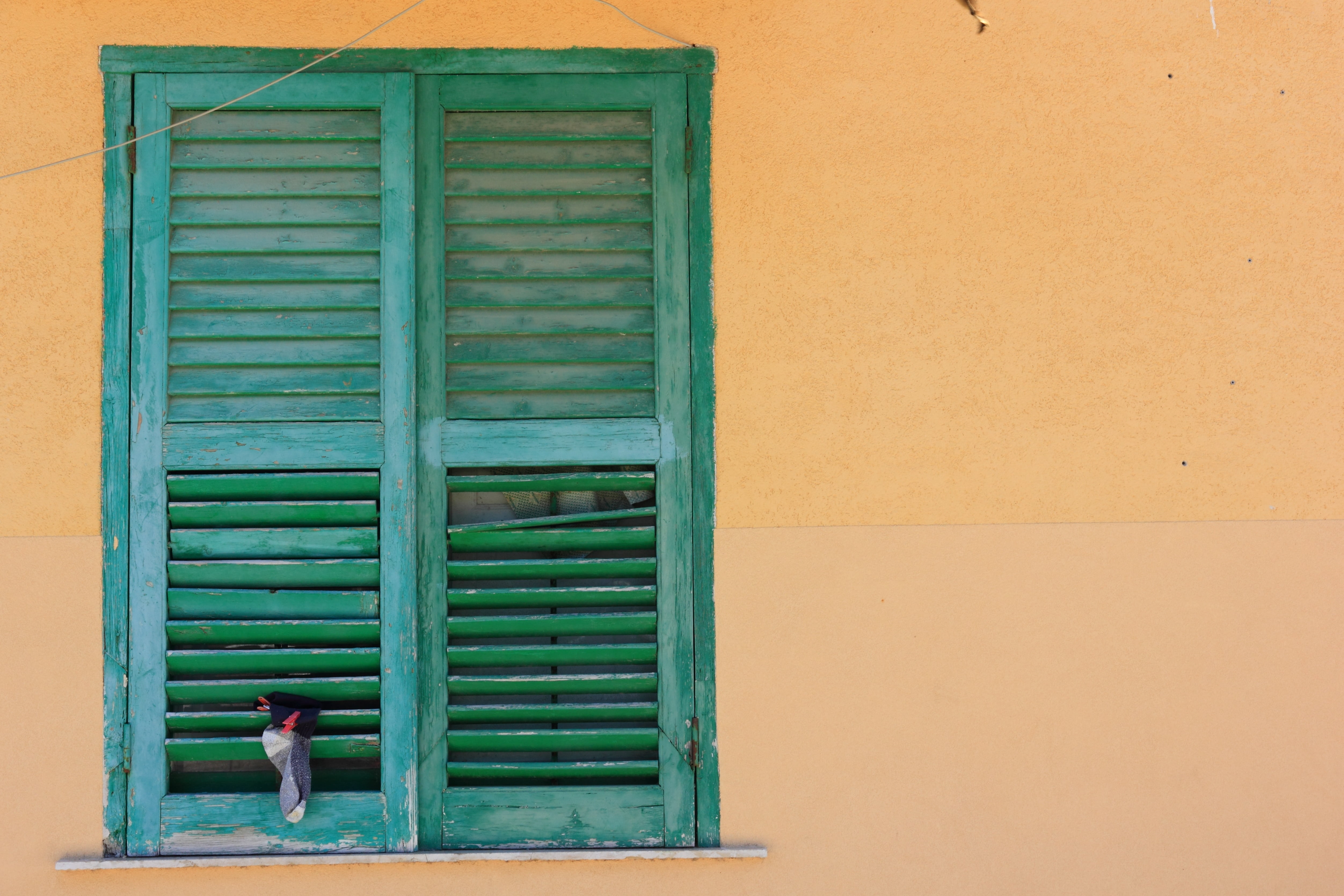 italy, door, full length, shutter, outdoors, window, lifestyles, architecture, women, house, real people, entrance, 4K, green color, built structure, day, HD Wallpaper