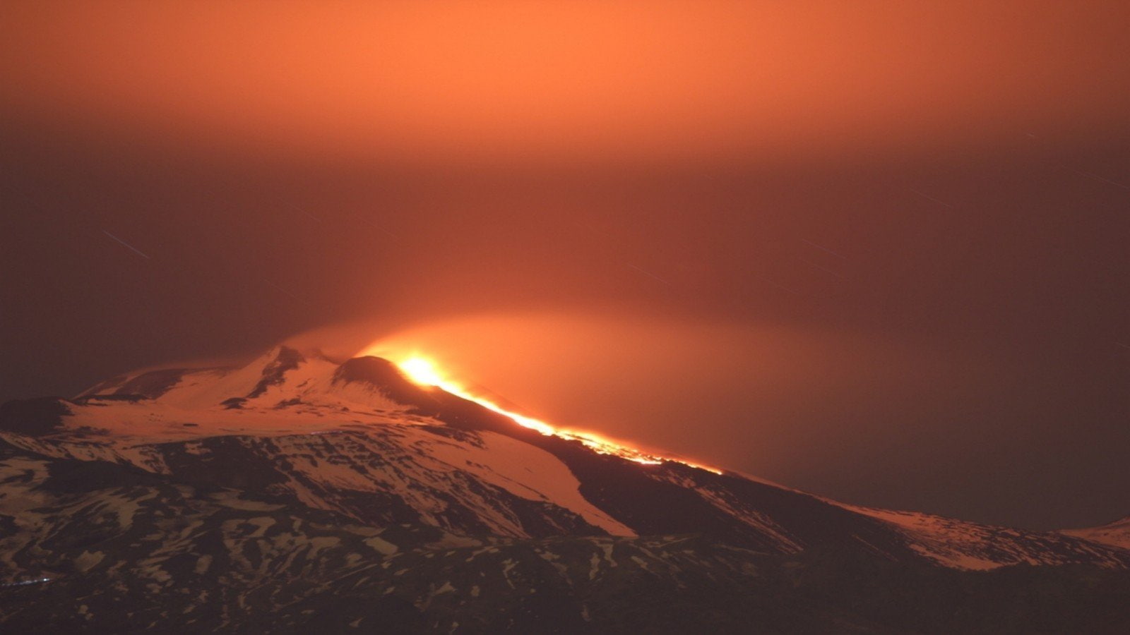 italia, landscapes, italy, etna, panorama, volcanoes, eruption, snow, 720P, HD Wallpaper
