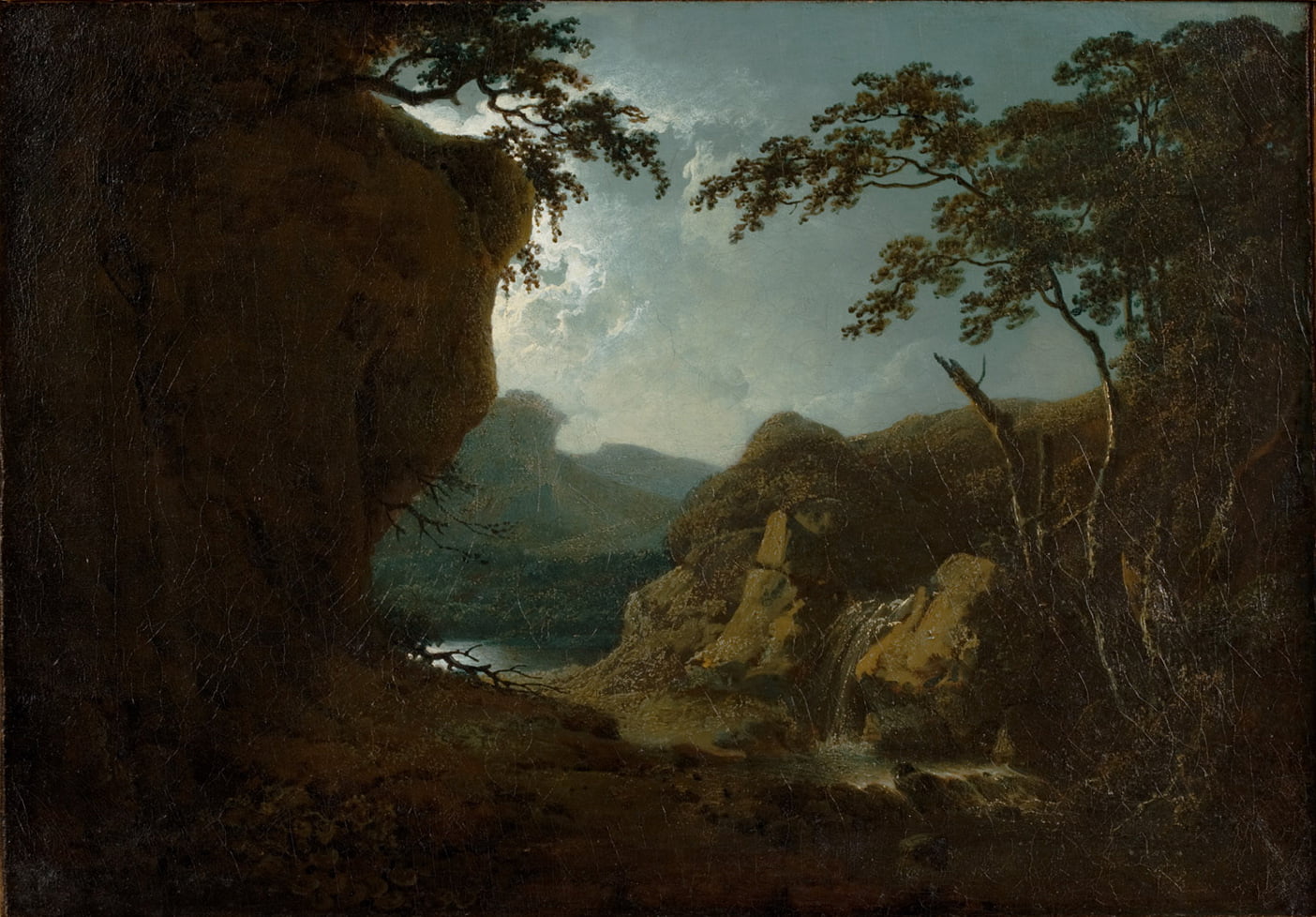 Joseph Wright, branch, beauty in nature, day, mountain, outdoors, 720P, rock, rock - object, history, tranquil scene, land, plant, non-urban scene, sky, HD Wallpaper
