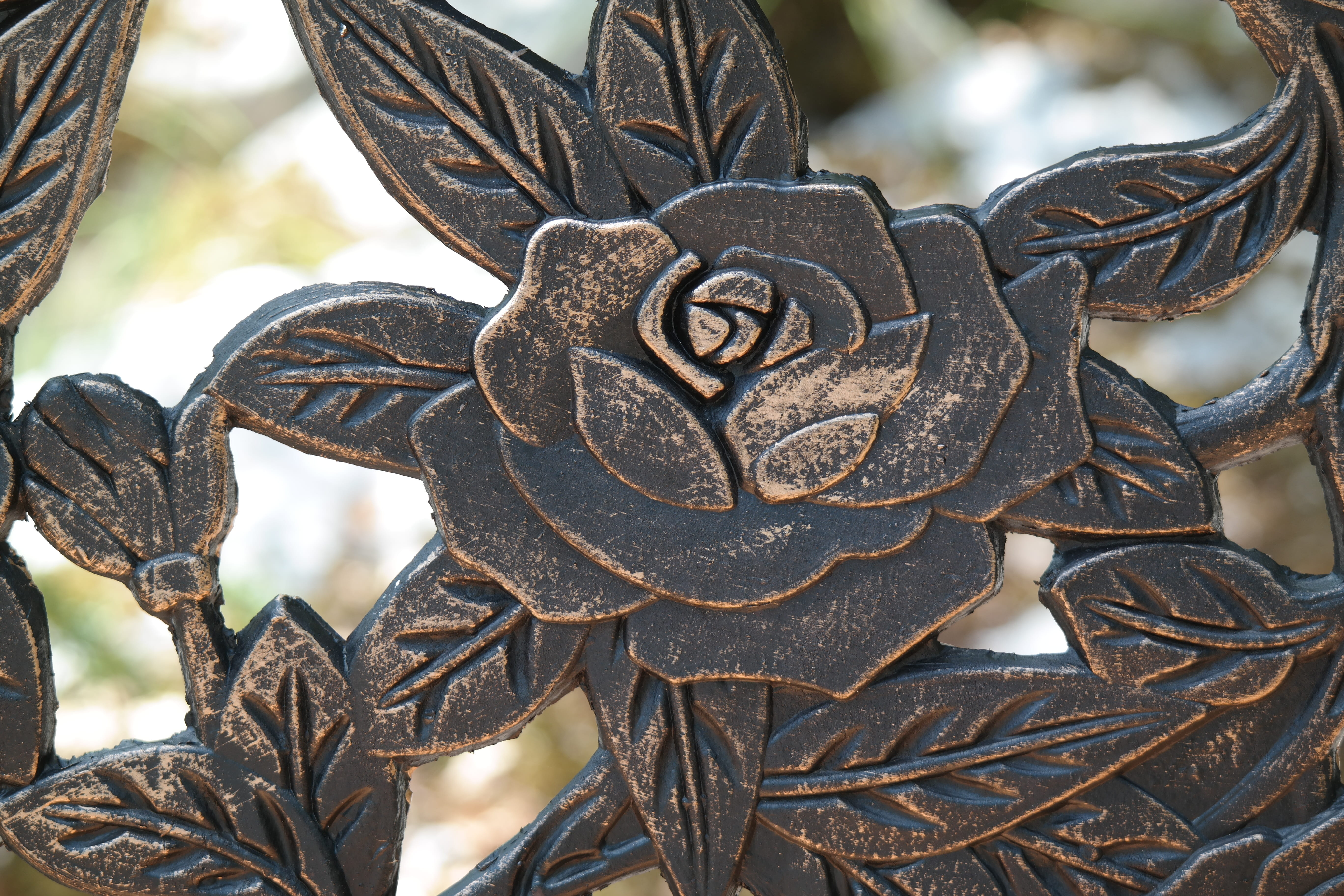cast iron, design, ornate, decoration, rose, plant part, metal, pattern, close-up, creativity, focus on foreground, shape, outdoors, growth, sculpture, HD Wallpaper