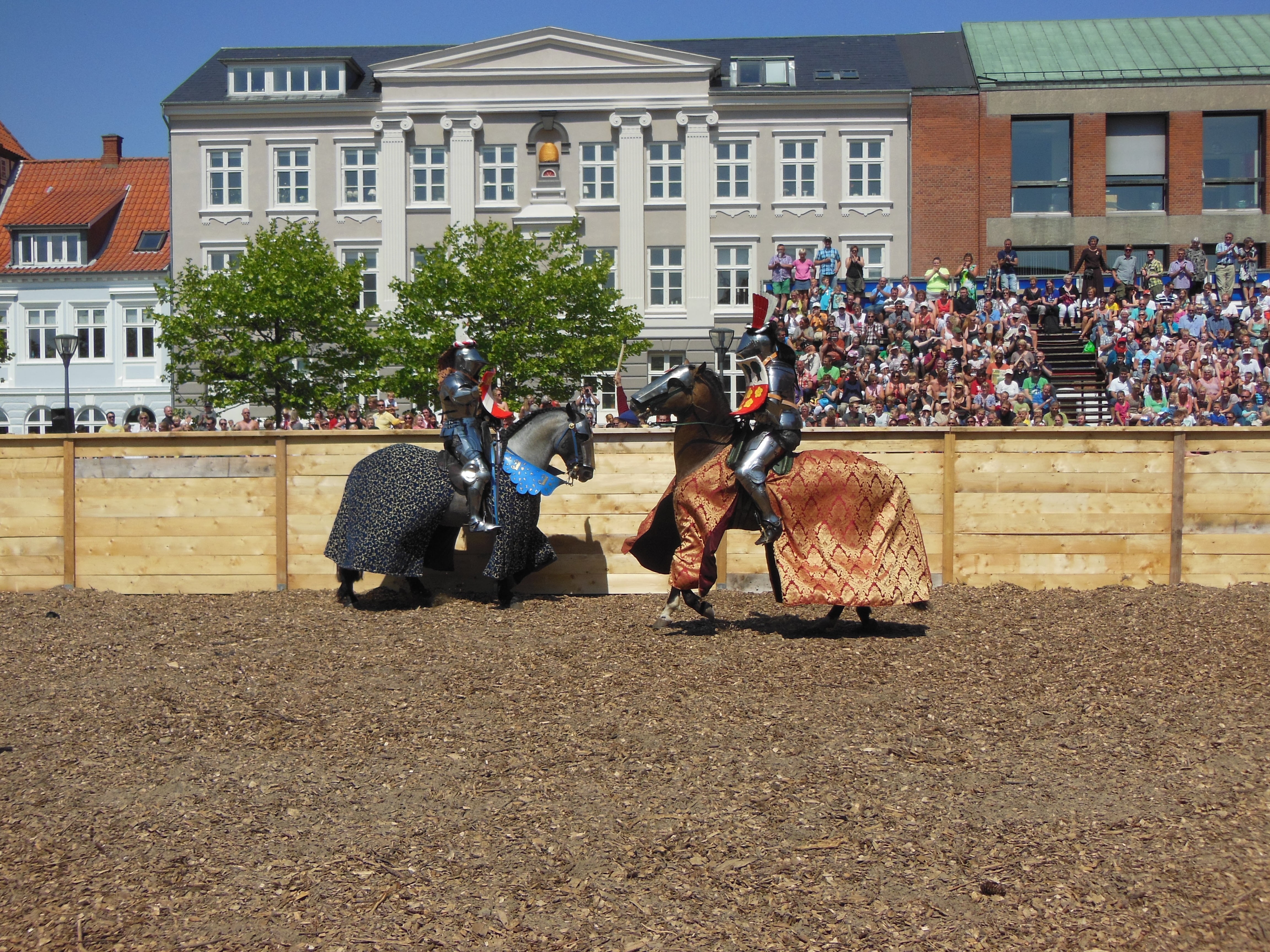 mammal, real people, group of people, nyborg, tournament horse, armor, knight tournament, medieval market, denmark, domestic, fiery horses, leisure activity, HD Wallpaper