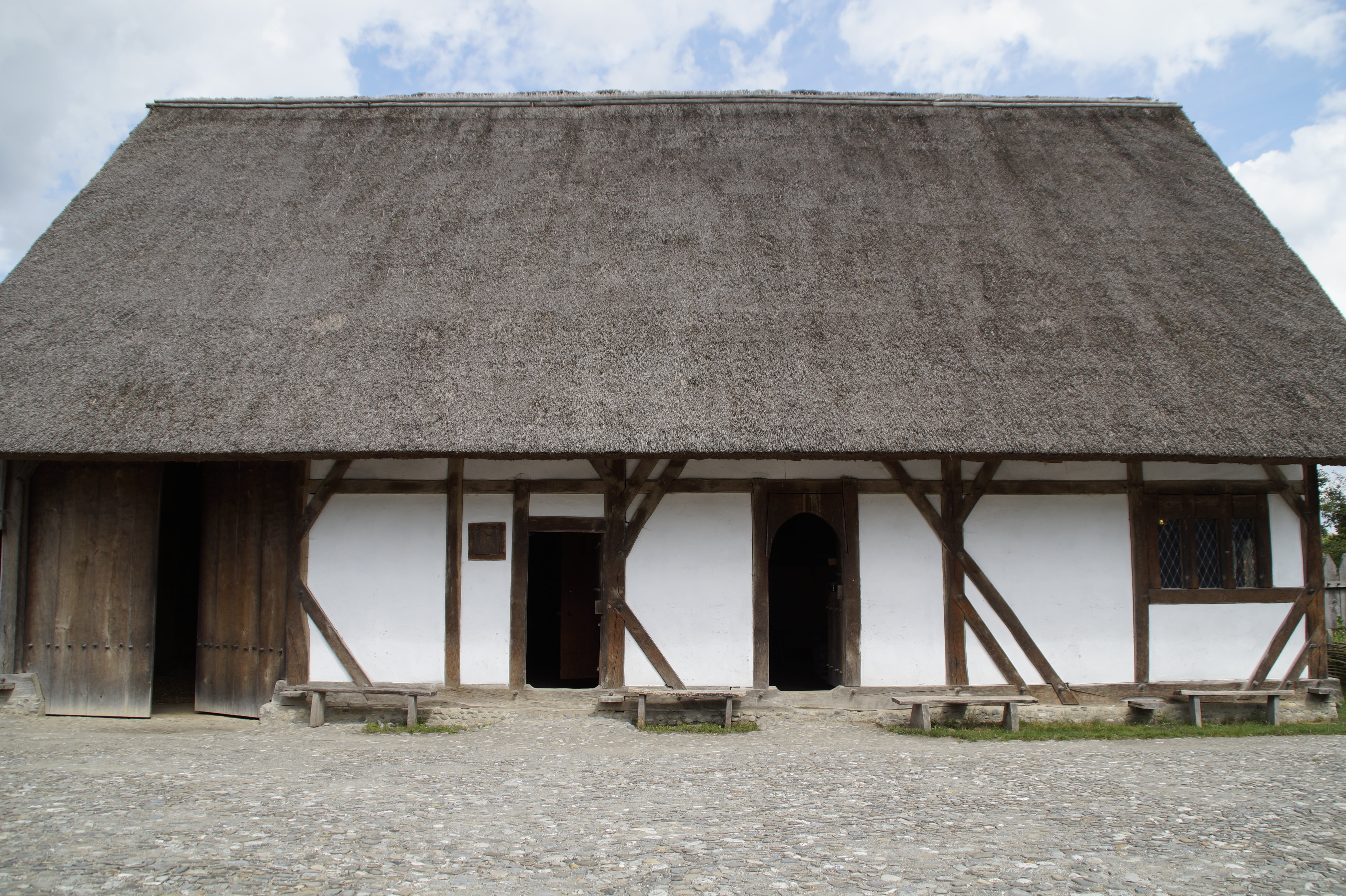 middle ages, stall, baden württemberg, the past, woods, germany, day, reconstruction, country idyll, castle, kanzach, city, ancient, history, fachwerkhaus, HD Wallpaper