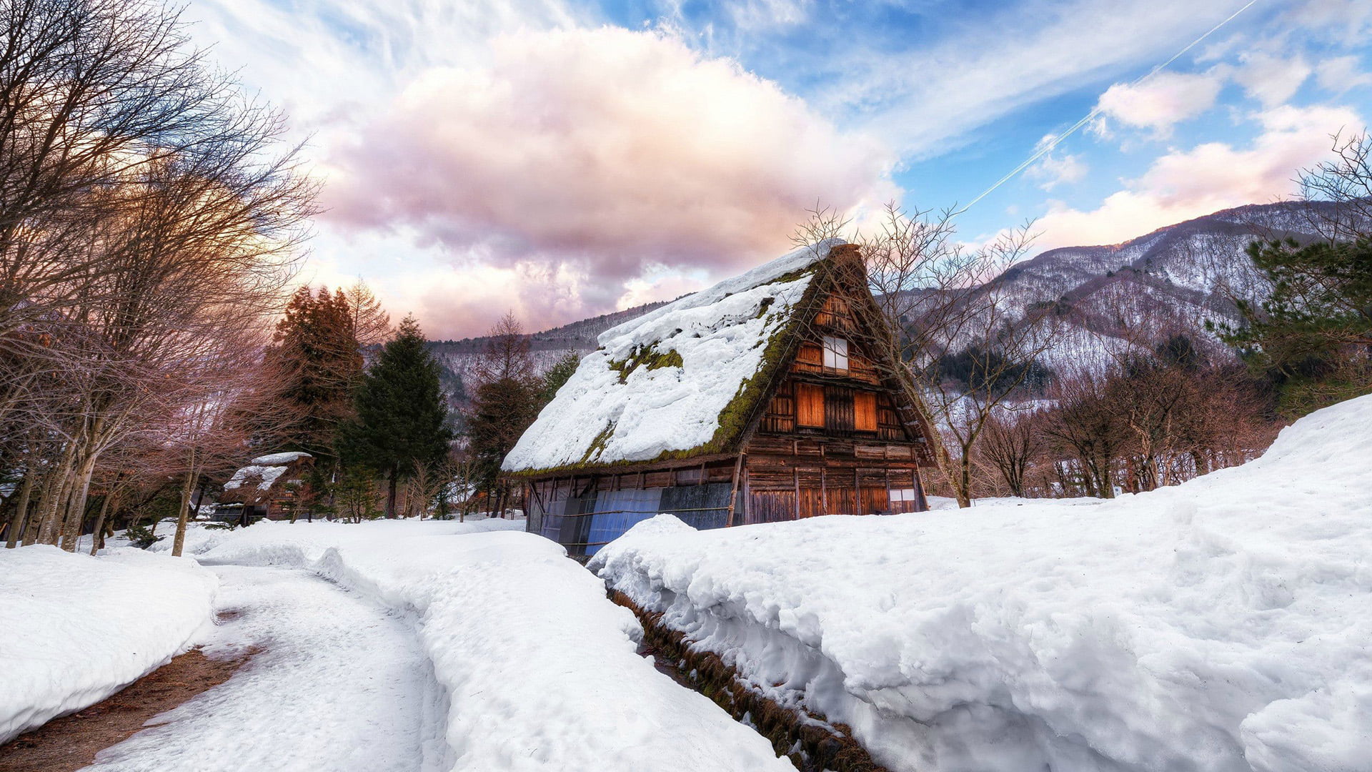 barn, environment, house, travel destinations, cold temperature, snow, home, sky, hovel, shelter, alp, wood, snowing, beauty in nature, landscape, no people, HD Wallpaper