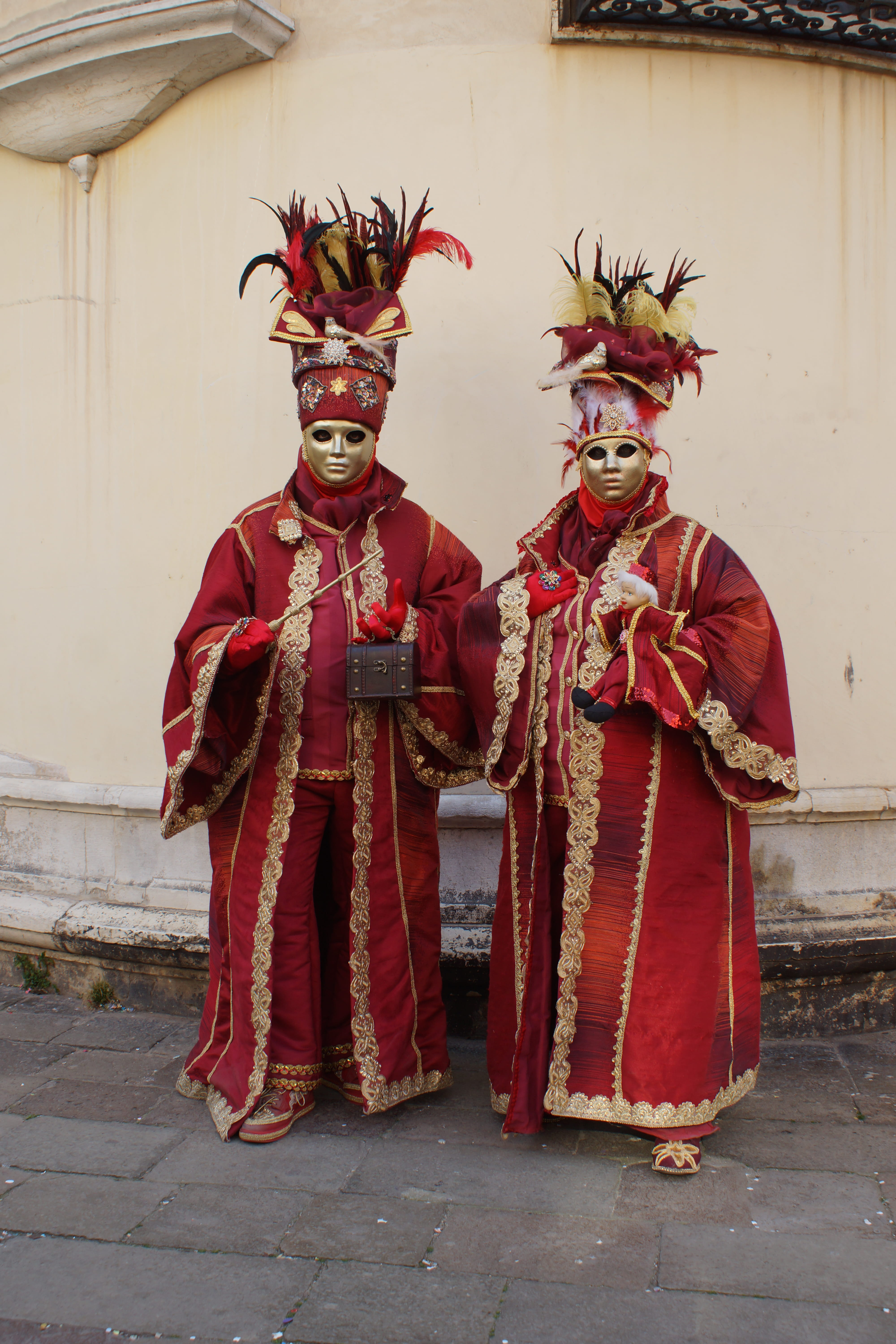 day, performer, clothing, human, festival, mask - disguise, carnival - celebration event, apparel, person, two people, pope, red, bishop, celebration, shoe, Phone HD Wallpaper