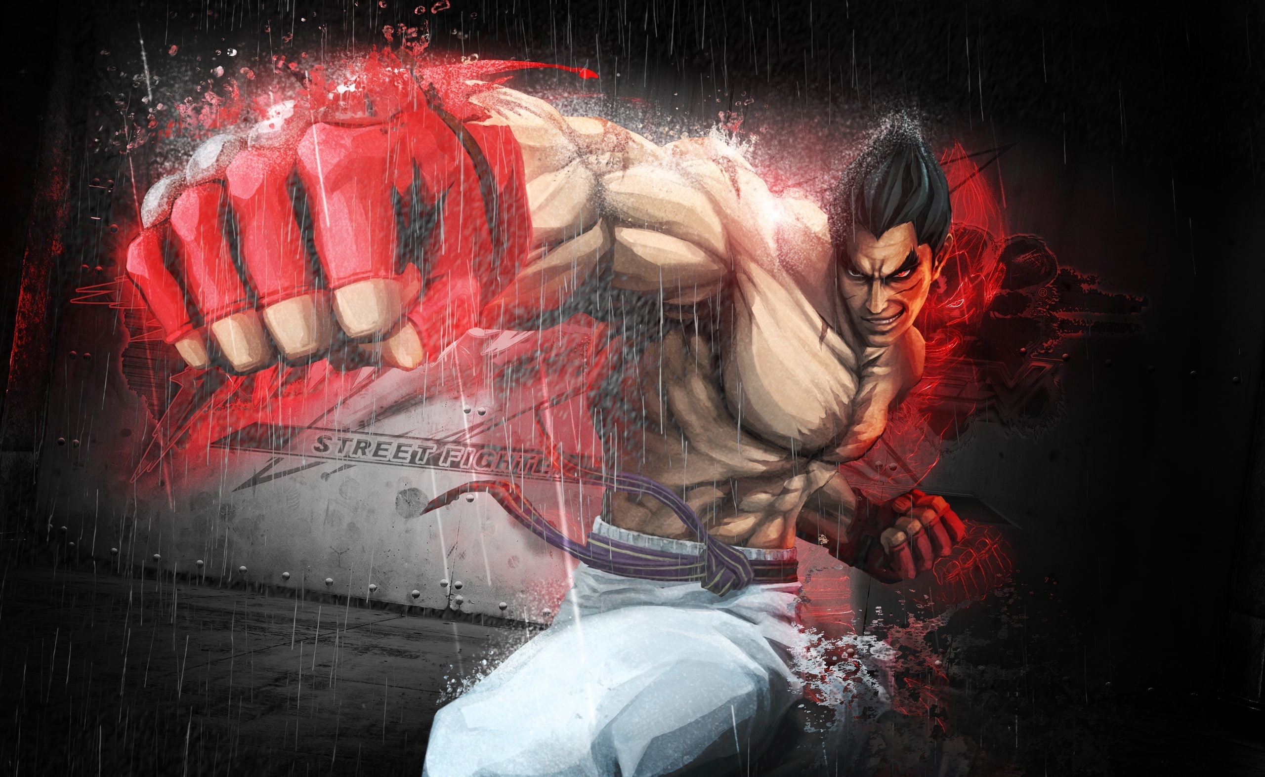 one person, Games, real people, motion, young adult, hair toss, women, creativity, adult, headshot, Street Fighter, 2K, hd, mishima, red, females, HD Wallpaper