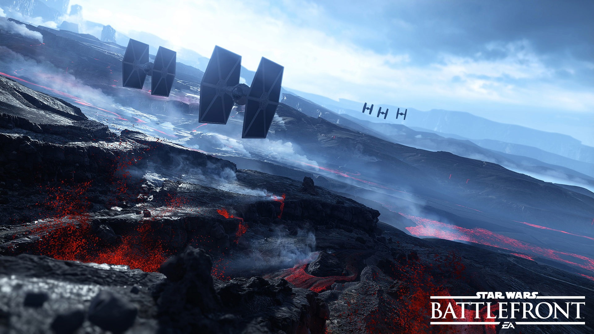 1080P, Galactic Empire, TIE Fighter, Star Wars: Battlefront, Sullust, Star Wars, Dice, Lava, EA Games, HD Wallpaper