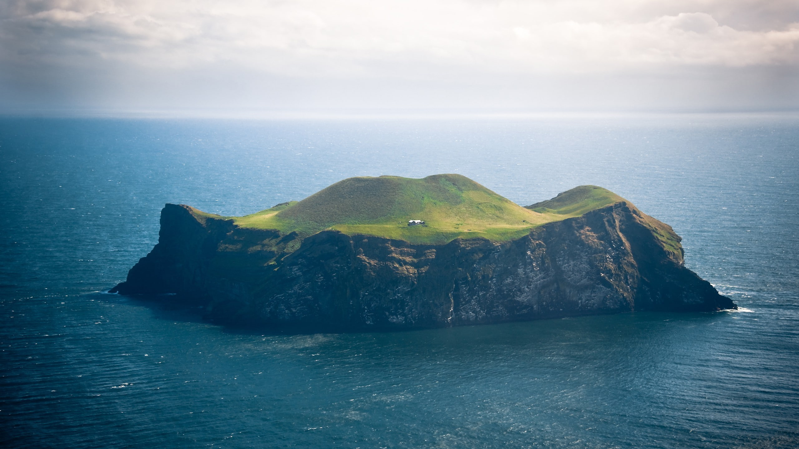 volcano, Vestmannaeyjar, Iceland, 2K, HD Wallpaper