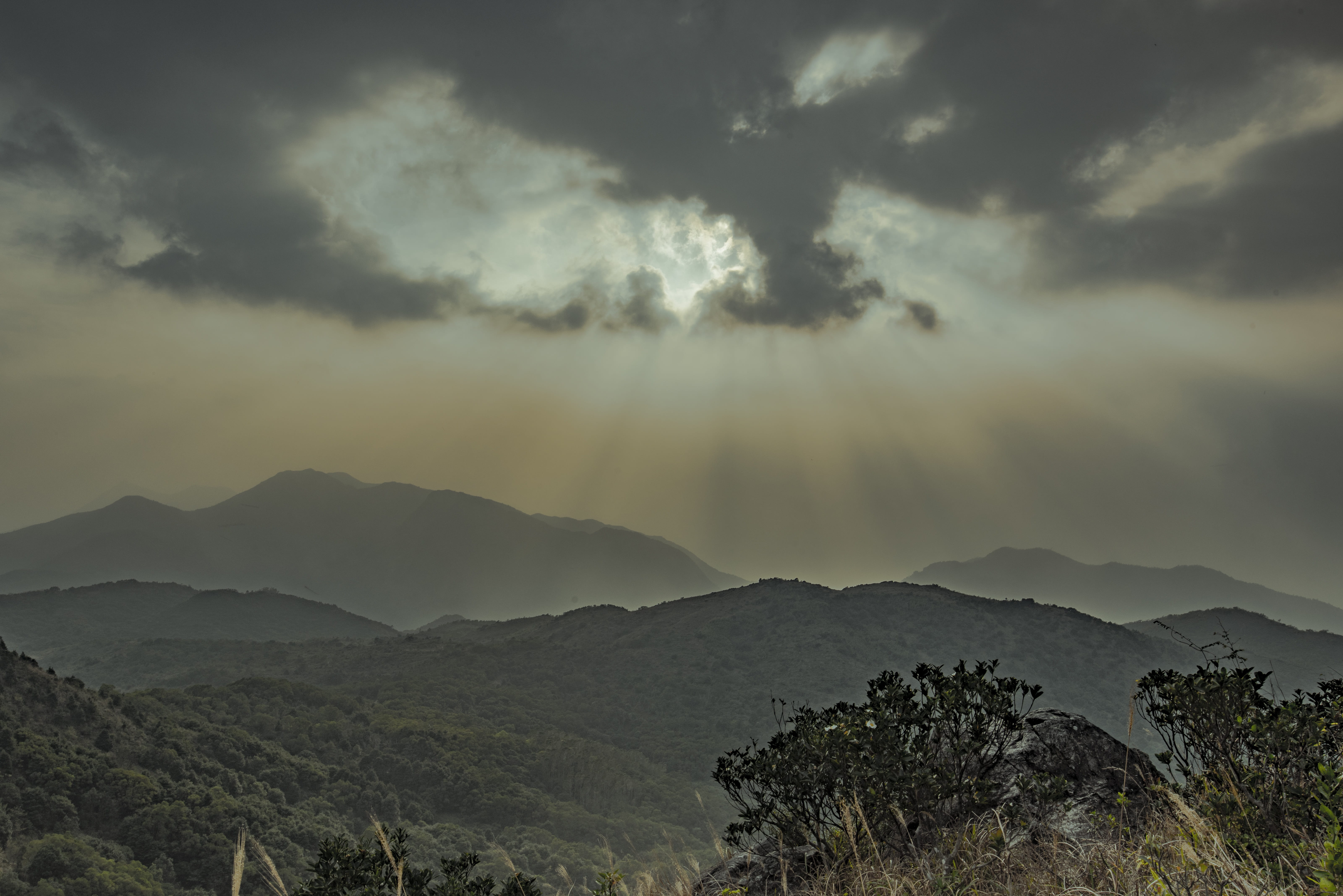 landscape, cloud, plant, silhouette, mountain range, sky clouds, power in nature, no people, storm, beauty in nature, mountain peak, tranquil scene, outdoor, HD Wallpaper