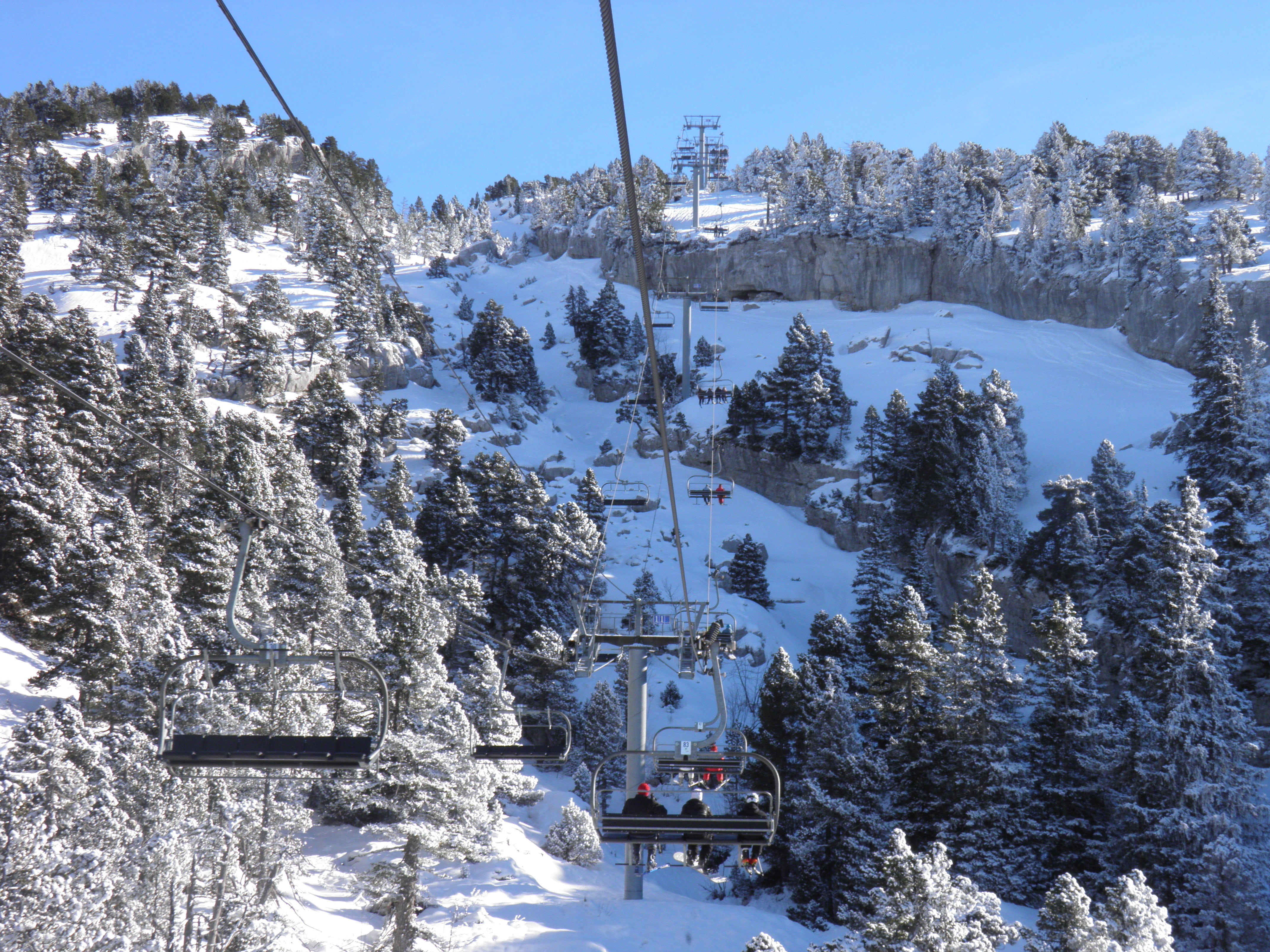 beauty in nature, cable car, white, snow, pine tree, tree, scenics - nature, snowy, altitude, plant, landscape, france, nature, winter, snowcapped mountain, HD Wallpaper