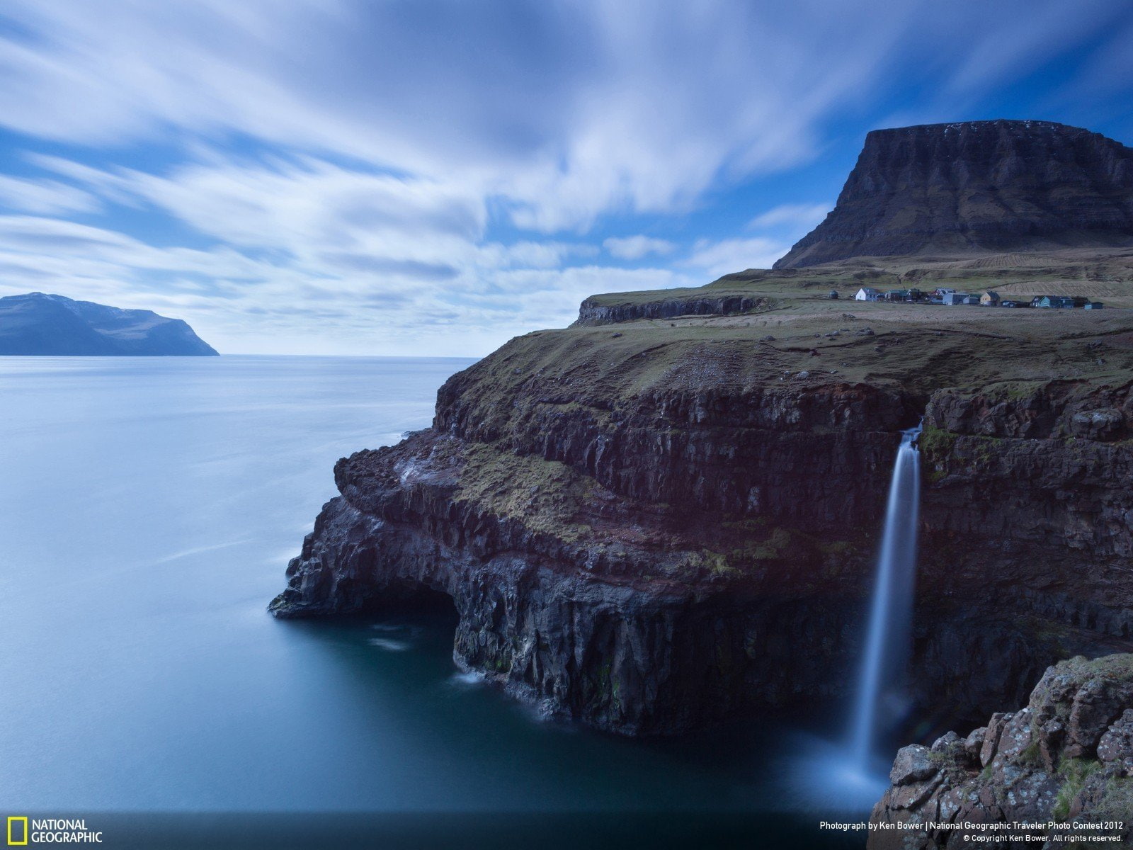 faroe, photo, contest, geographic, 720P, waterfalls, cliffs, islands, natural, national, 2012, travellers, HD Wallpaper