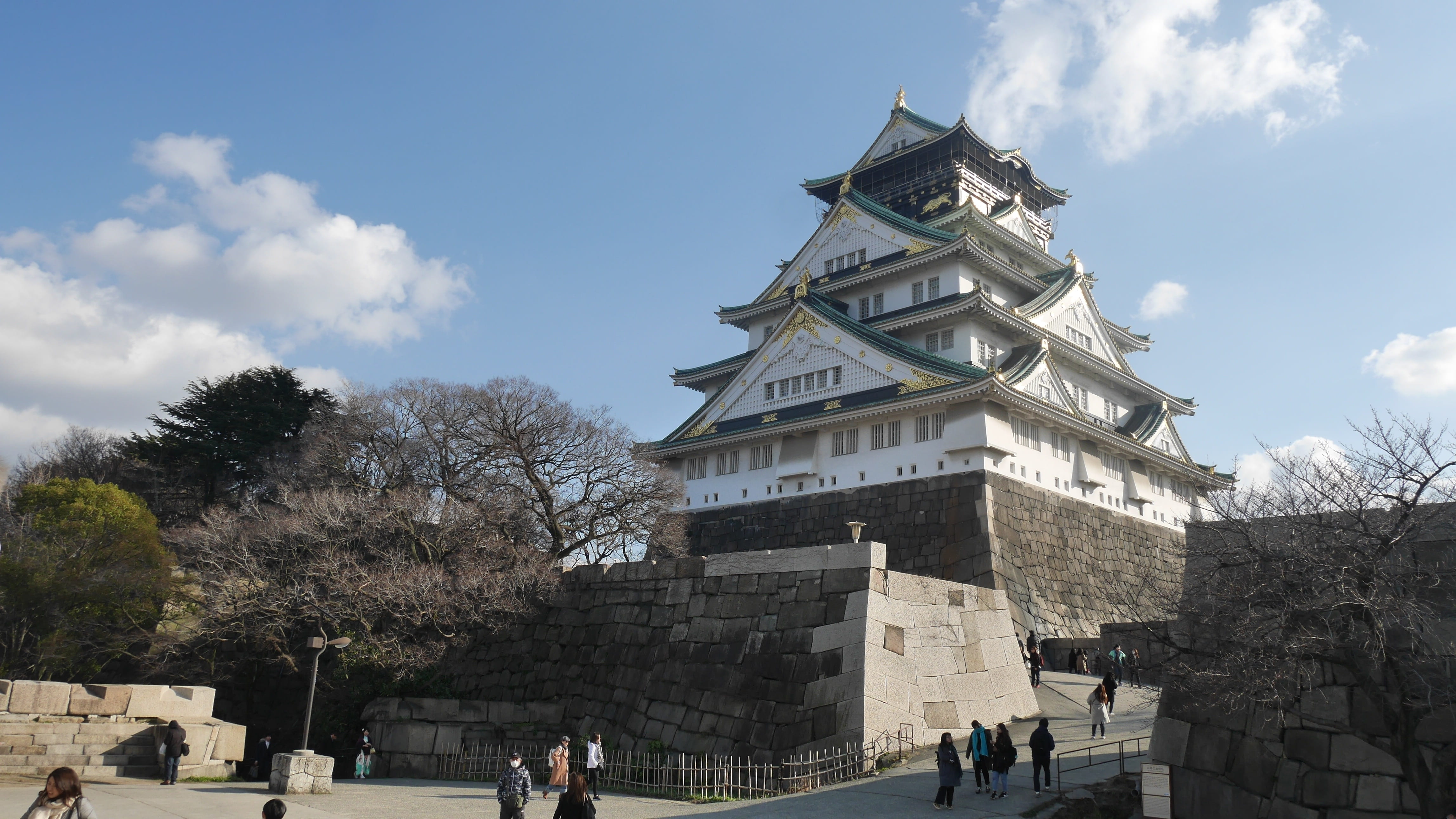 built structure, real people, travel destinations, architecture, the past, day, japan, history, tourism, religion, plant, building, ōsaka-shi, outdoors, HD Wallpaper