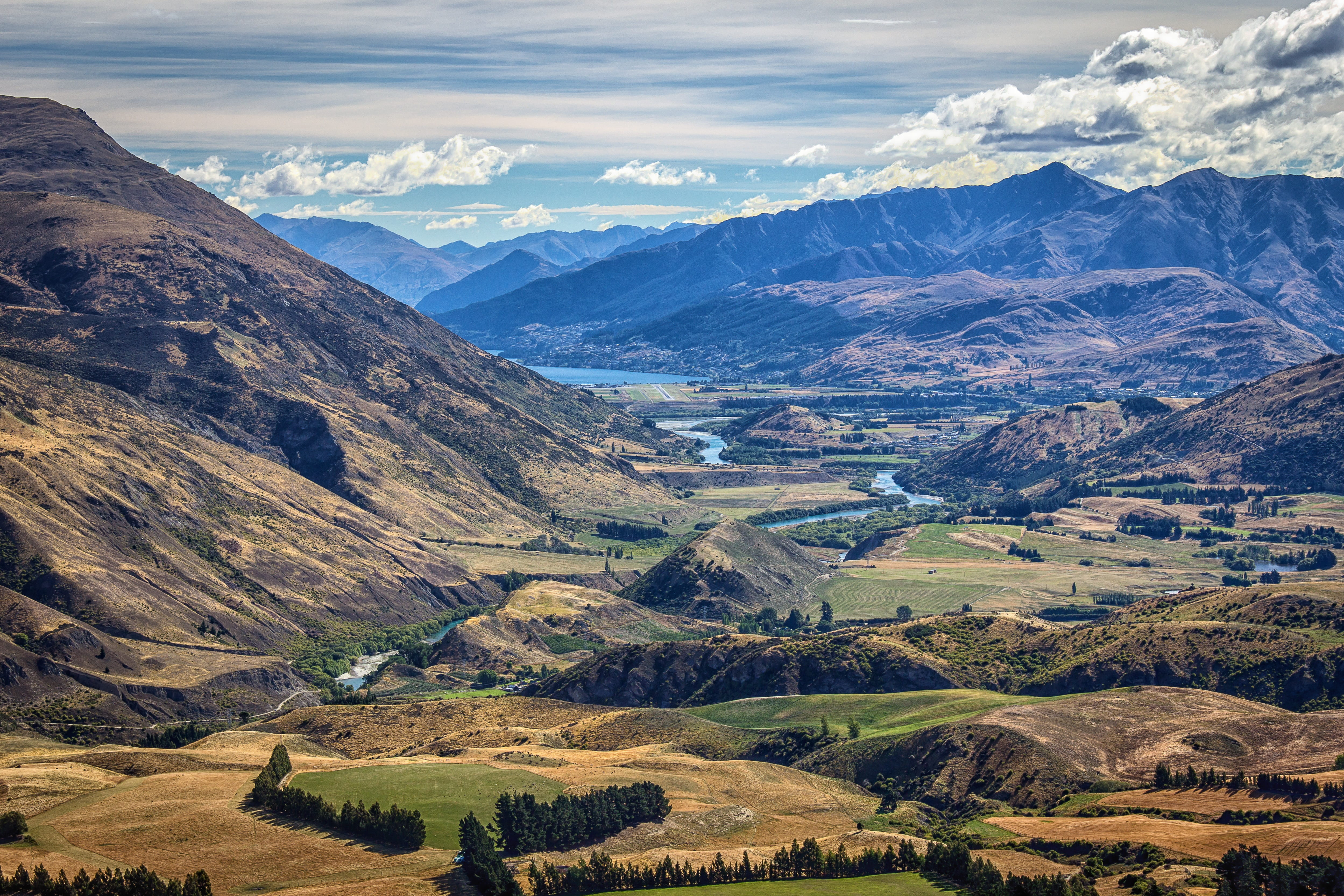 south island, green, new zealand, river, valley, graze, environment, mountain, hdr, tranquil scene, snowcapped mountain, no people, travel destinations, HD Wallpaper