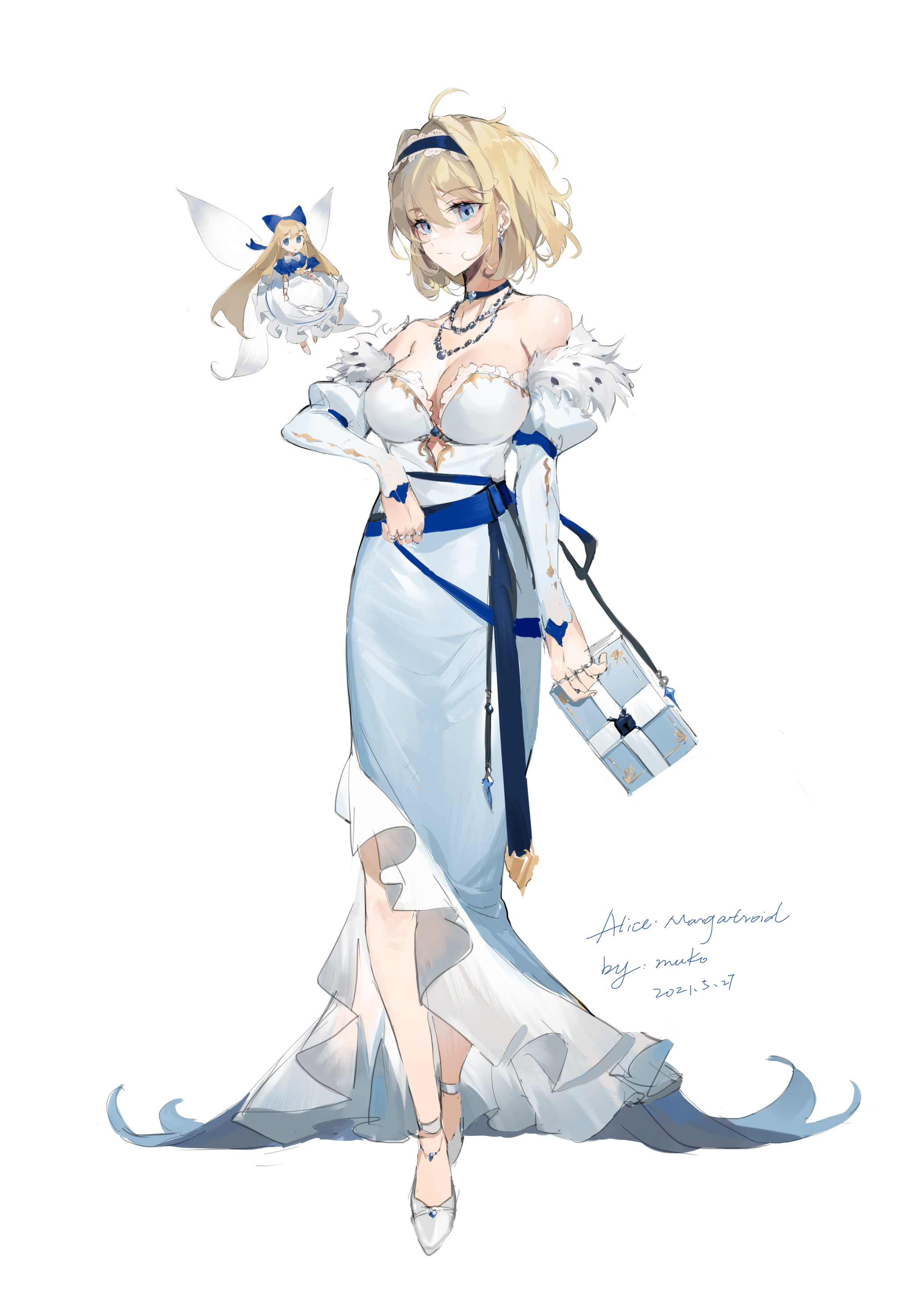 Alice Margatroid, anime, anime girls, Touhou, 2K, Meng Ziya, Phone HD Wallpaper