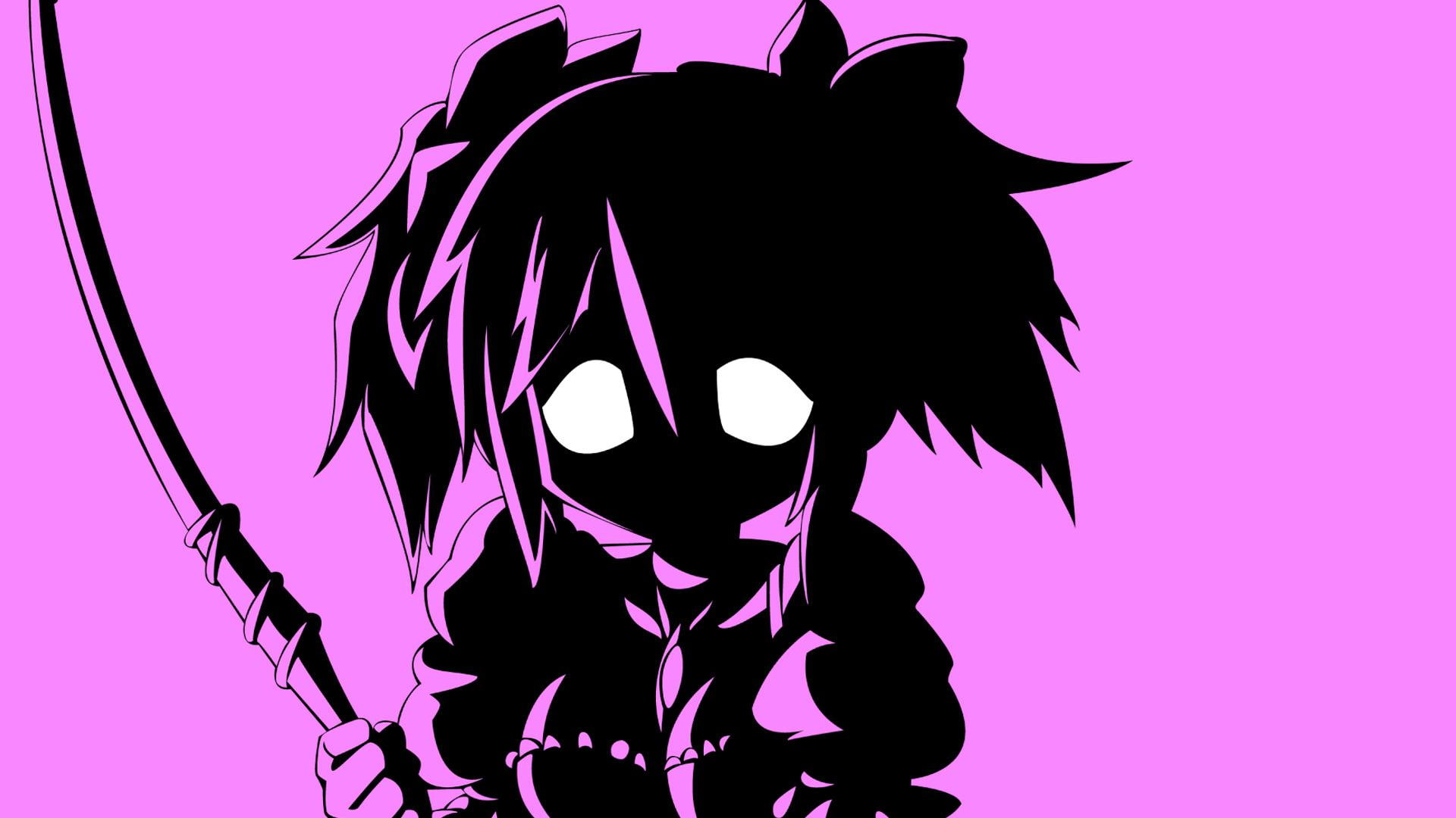 girl, samurai, magi, puella magi madoka magica, holding, madoka kaname, anime, 1920x1080, puella, silhouette, kaname, 1080P, magica, madoka, HD Wallpaper