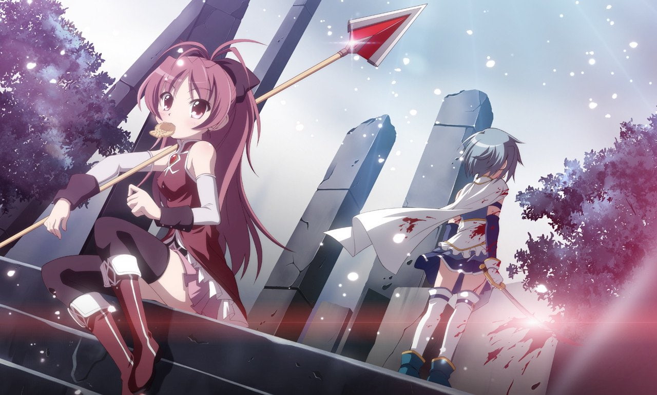 Puella Magi Madoka Magica, Anime, 720P, Kyōko Sakura, Sayaka Miki, HD Wallpaper