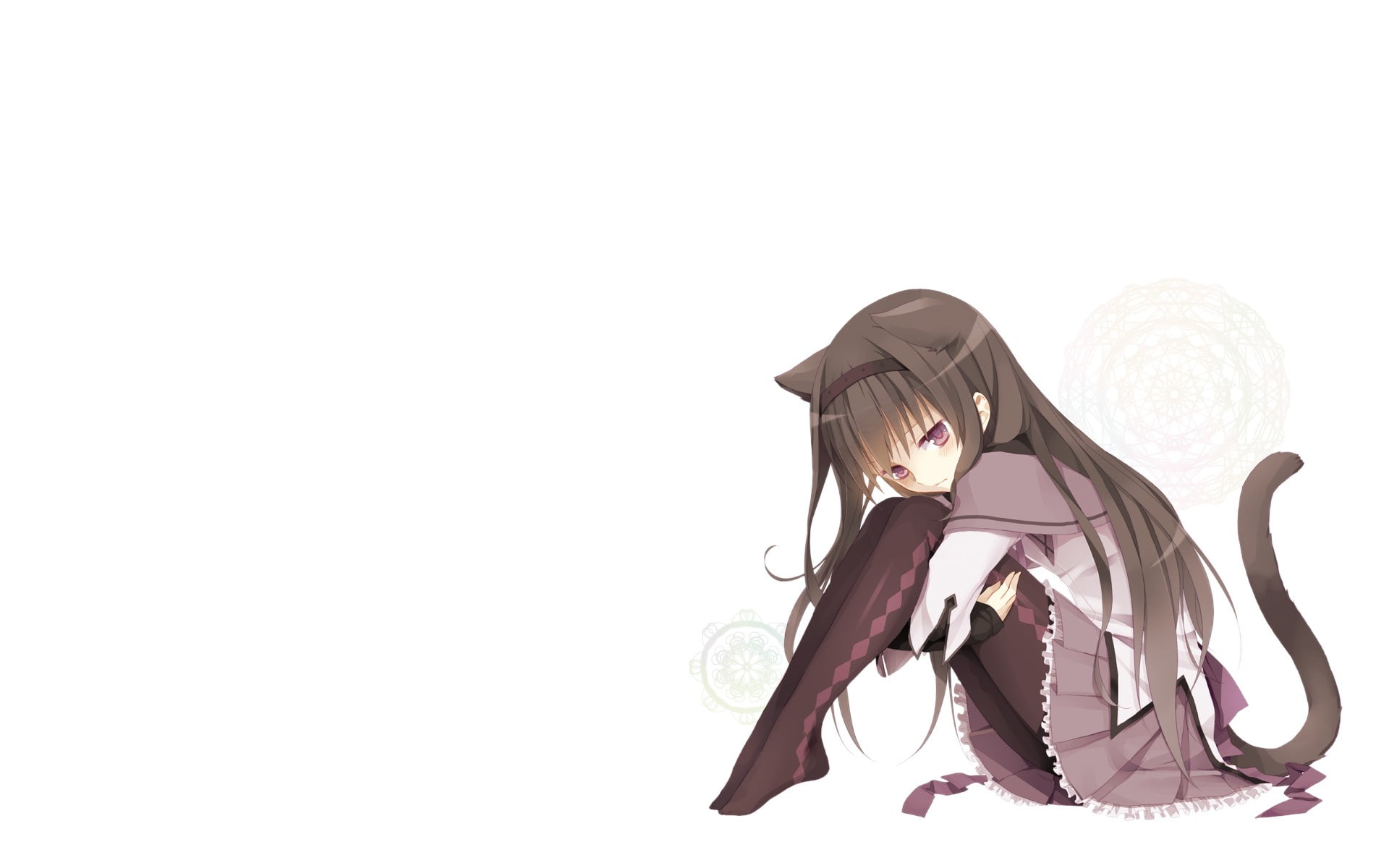 girls, anime, shoujo, mahou, akemi, 1080P, magica, homura, mahou shoujo madoka magica, akemi homura, anime girls, nekomimi, madoka, HD Wallpaper