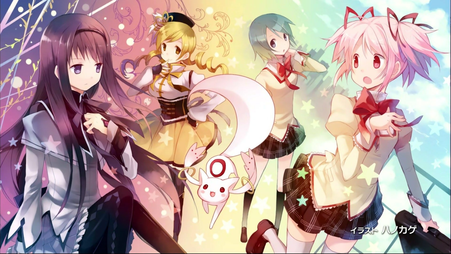 anime, akemi, 1080P, Miki Sayaka, girls, hd, Mahou Shoujo Madoka Magica, mahou, sayaka, mami, homura, magica, madoka, kyube, tomoe, shoujo, kaname, art, HD Wallpaper