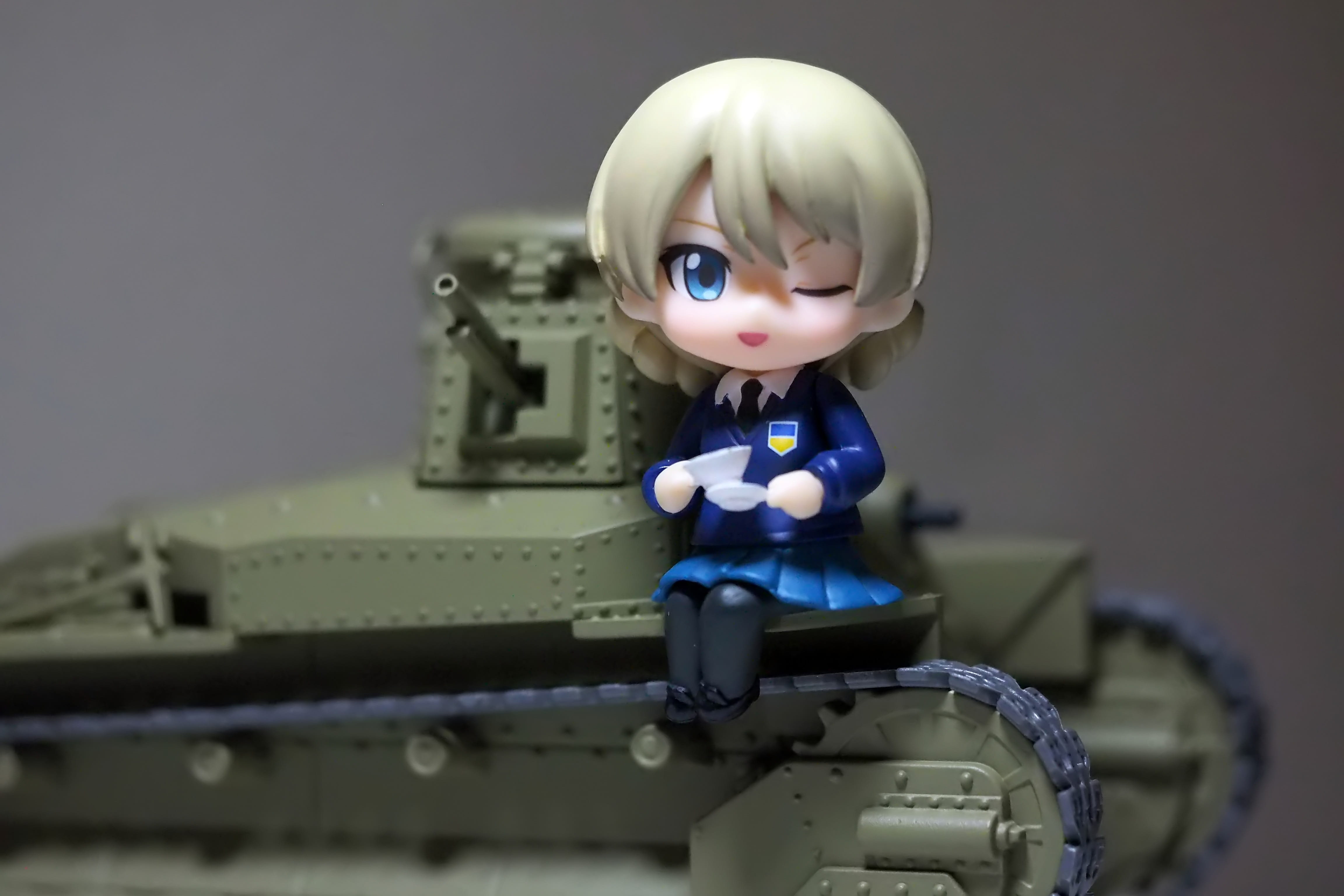 front view, cute, japanese, young, anime, girls, vintage, lady, close-up, transportation, 4K, studio shot, television, series, toy, machinery, 89, panzer, HD Wallpaper